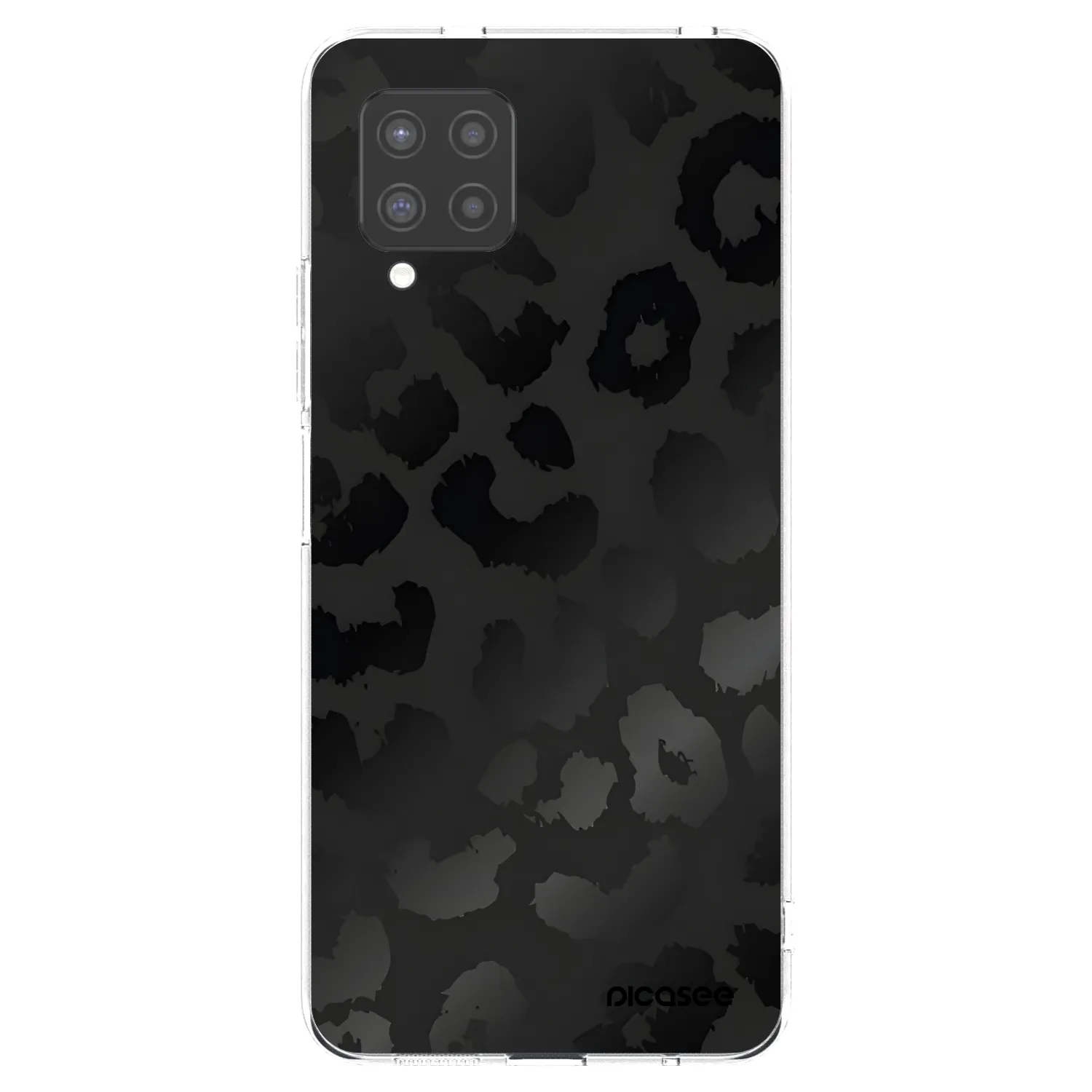 Picasee Samsung Galaxy A42 A426B Hülle - Transparentes Silikon - Midnight Leopard