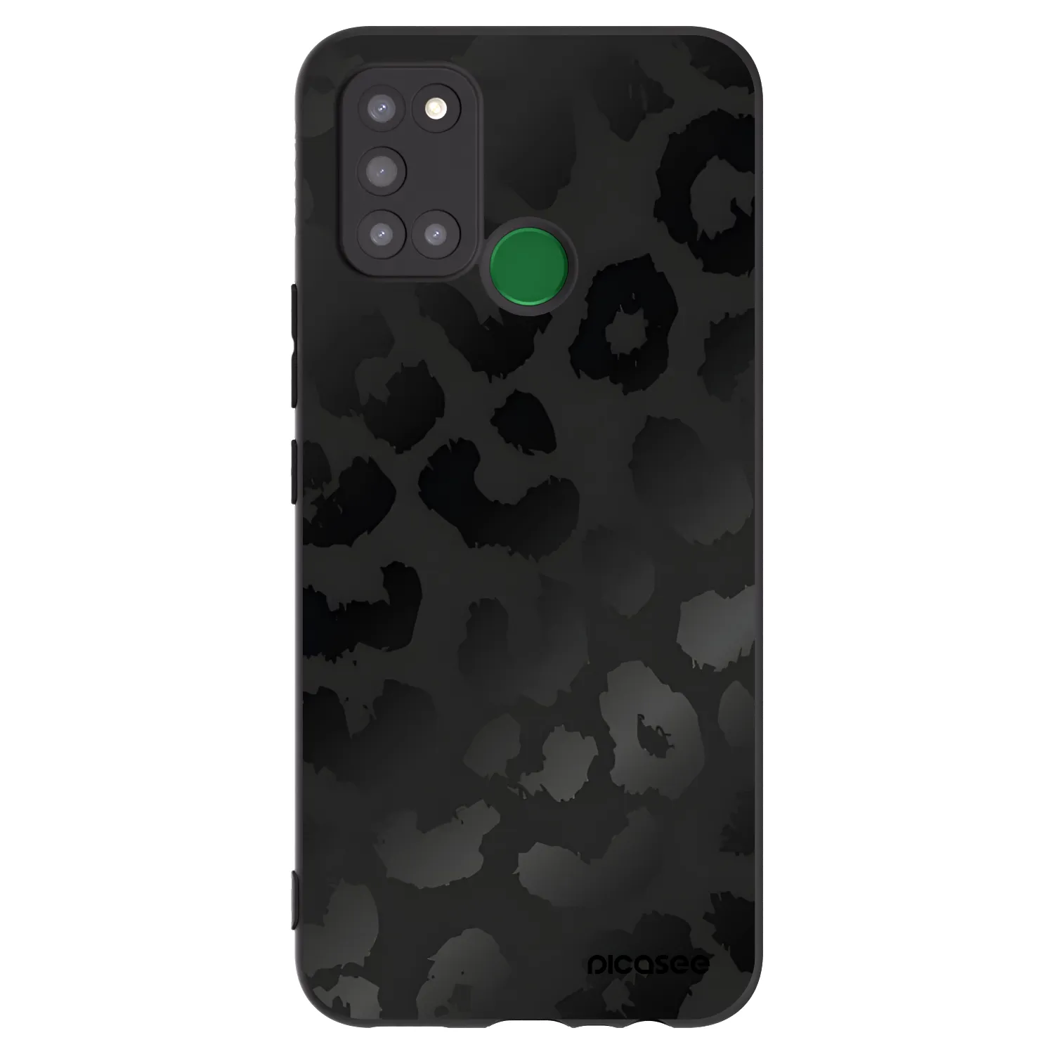 Picasee Realme 7i Hülle - Schwarzes Silikon - Midnight Leopard