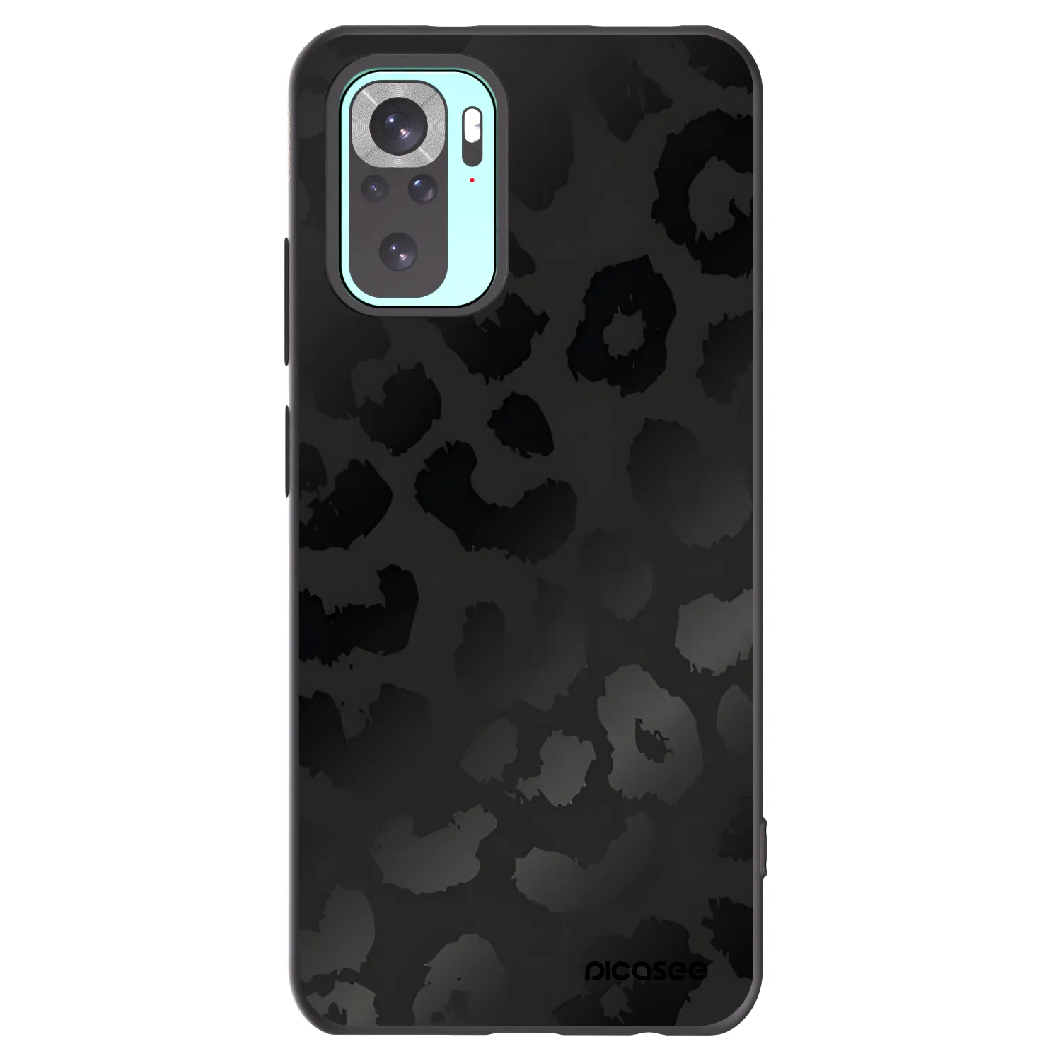 Picasee Xiaomi Redmi Note 10 Pro Hülle - Schwarzes Silikon - Midnight Leopard