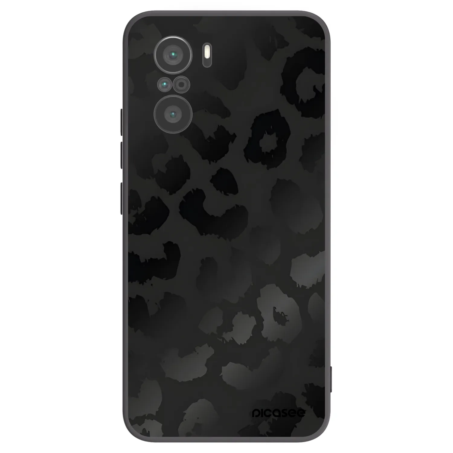 Picasee Xiaomi Poco F3 Hülle - Schwarzes Silikon - Midnight Leopard