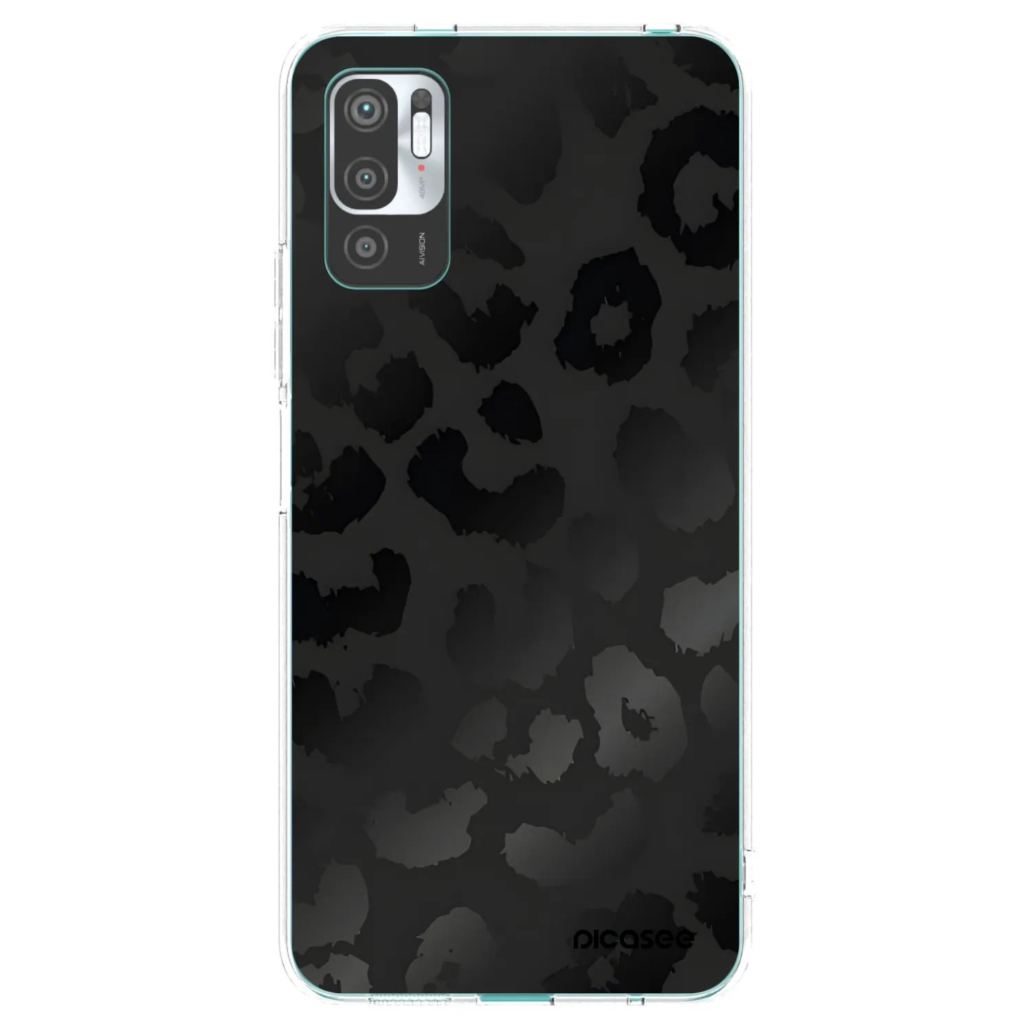 Picasee Xiaomi Redmi Note 10 5G Hülle - Transparentes Silikon - Midnight Leopard