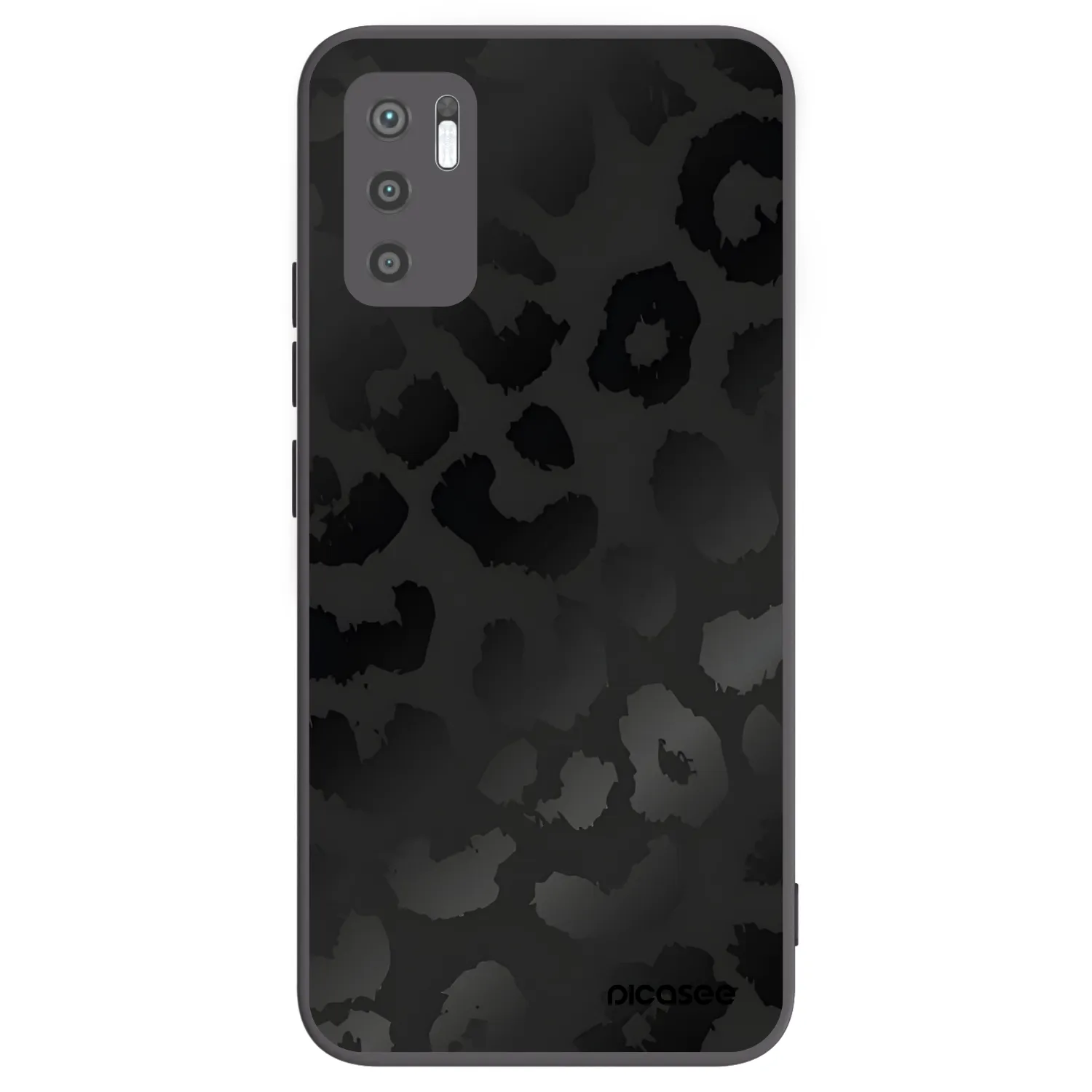 Picasee Xiaomi Redmi Note 10 5G Hülle - Schwarzes Silikon - Midnight Leopard