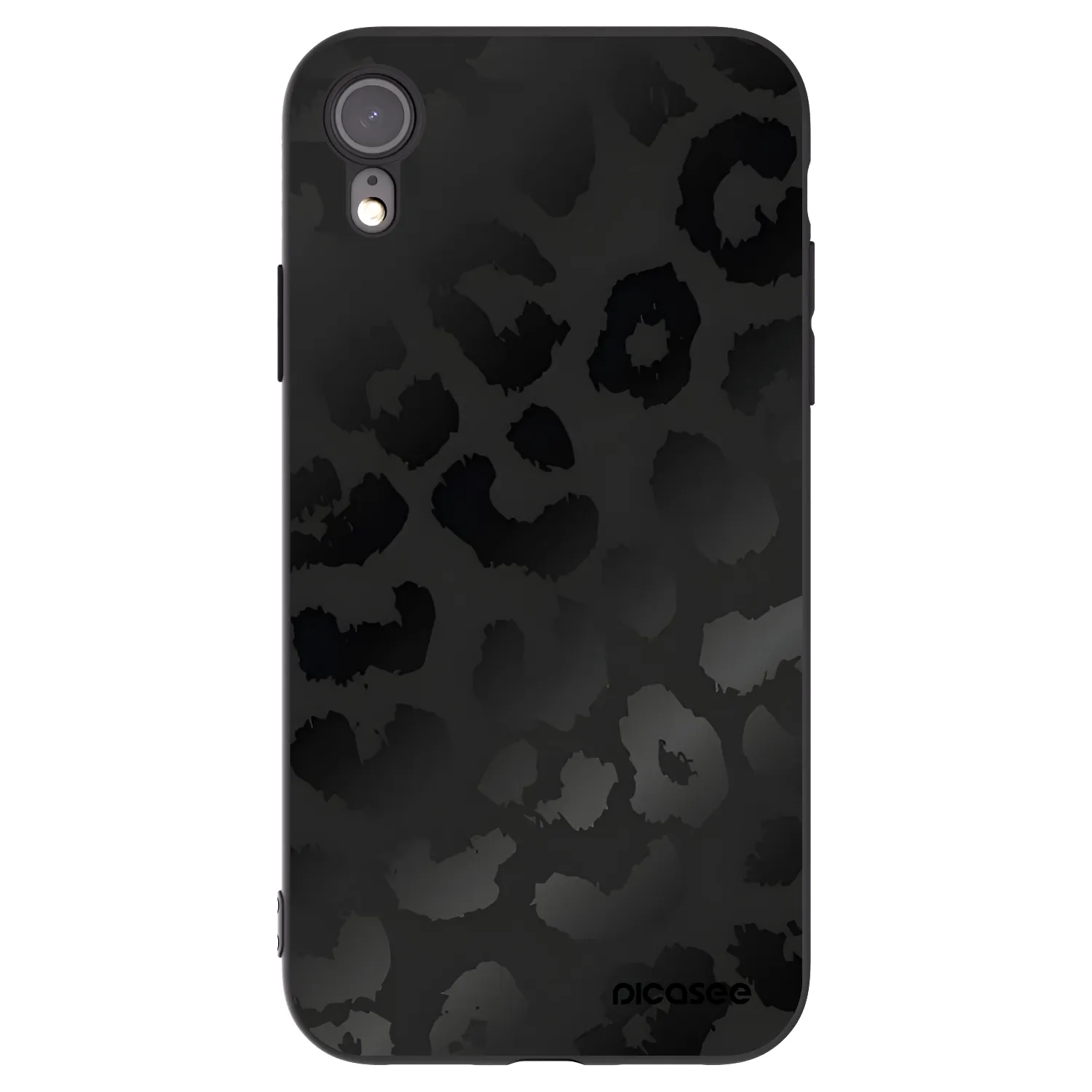 Picasee Apple iPhone XR Hülle - Schwarzes Silikon - Midnight Leopard