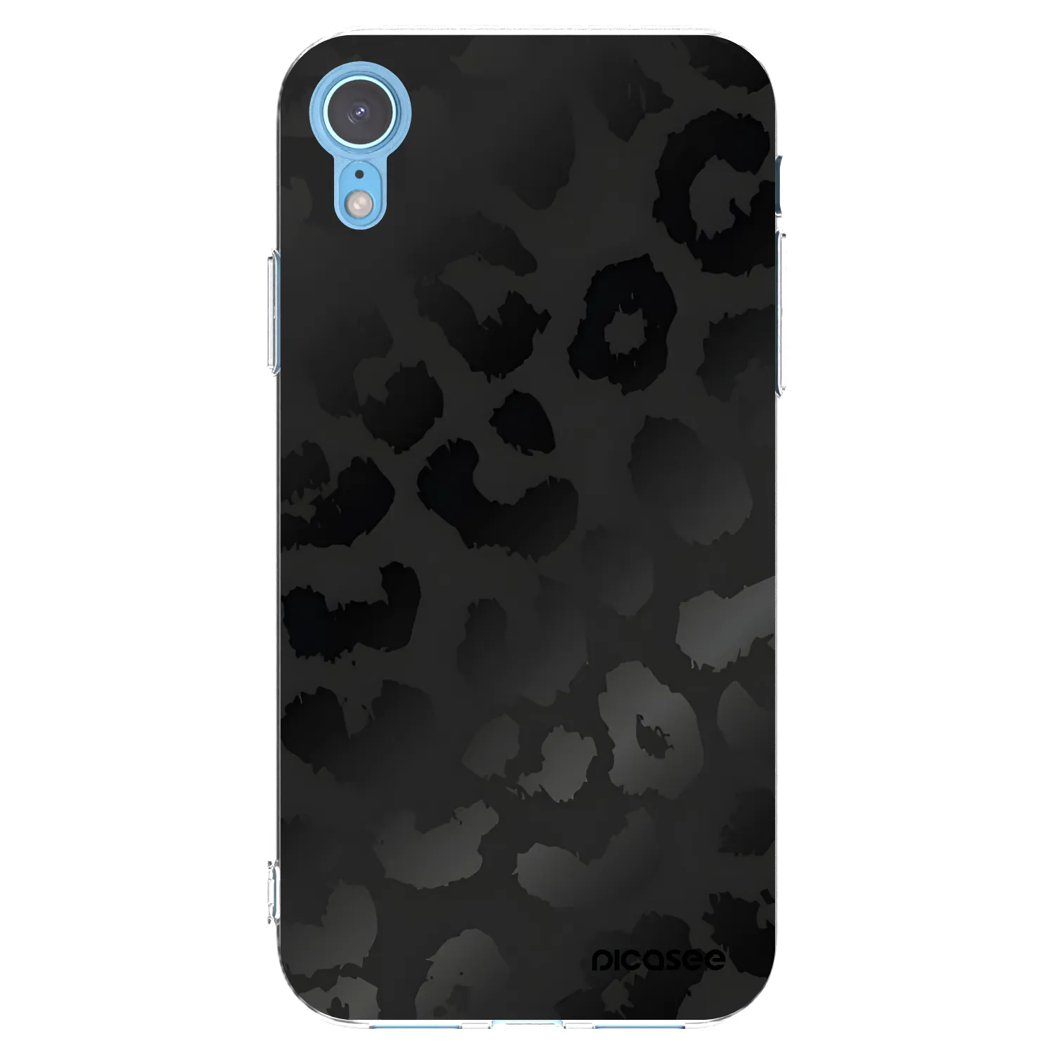 Picasee Apple iPhone XR Hülle - Transparentes Silikon - Midnight Leopard