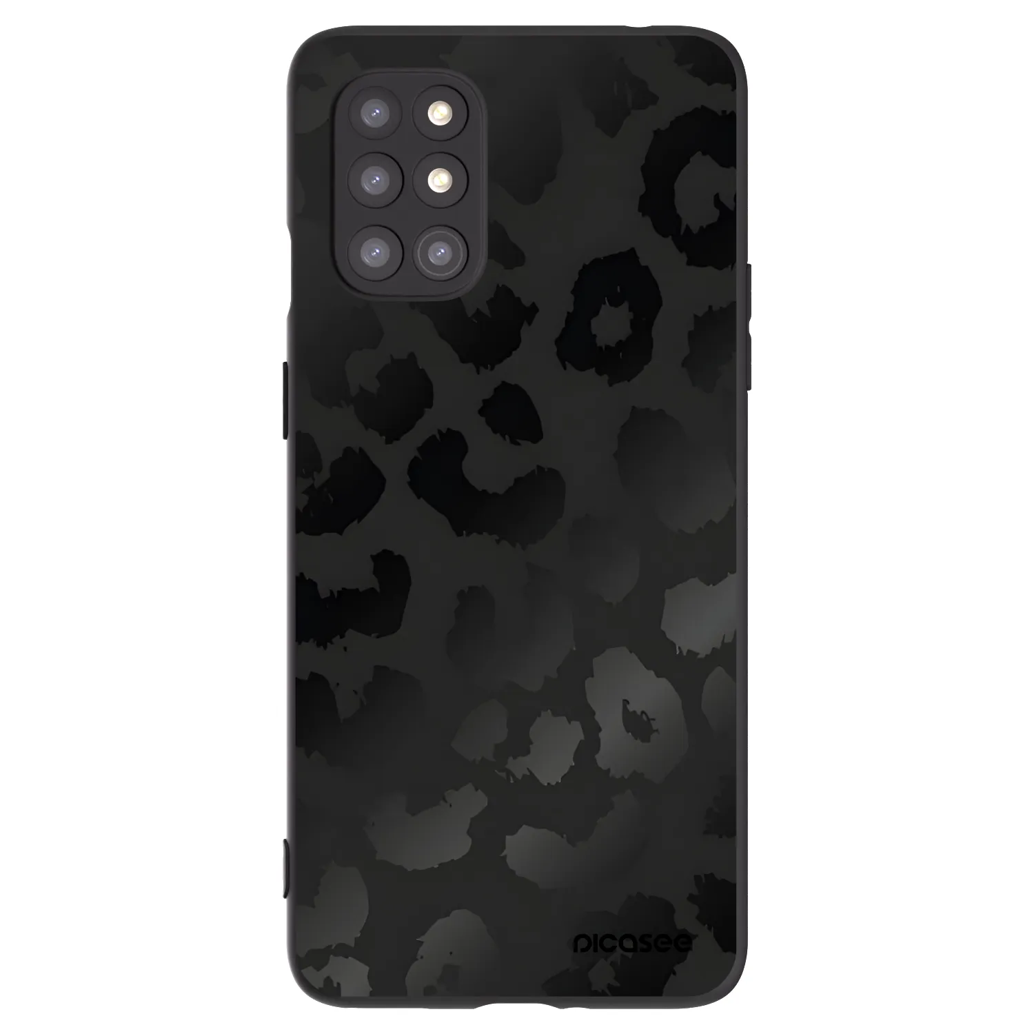 Picasee OnePlus 8T Hülle - Schwarzes Silikon - Midnight Leopard
