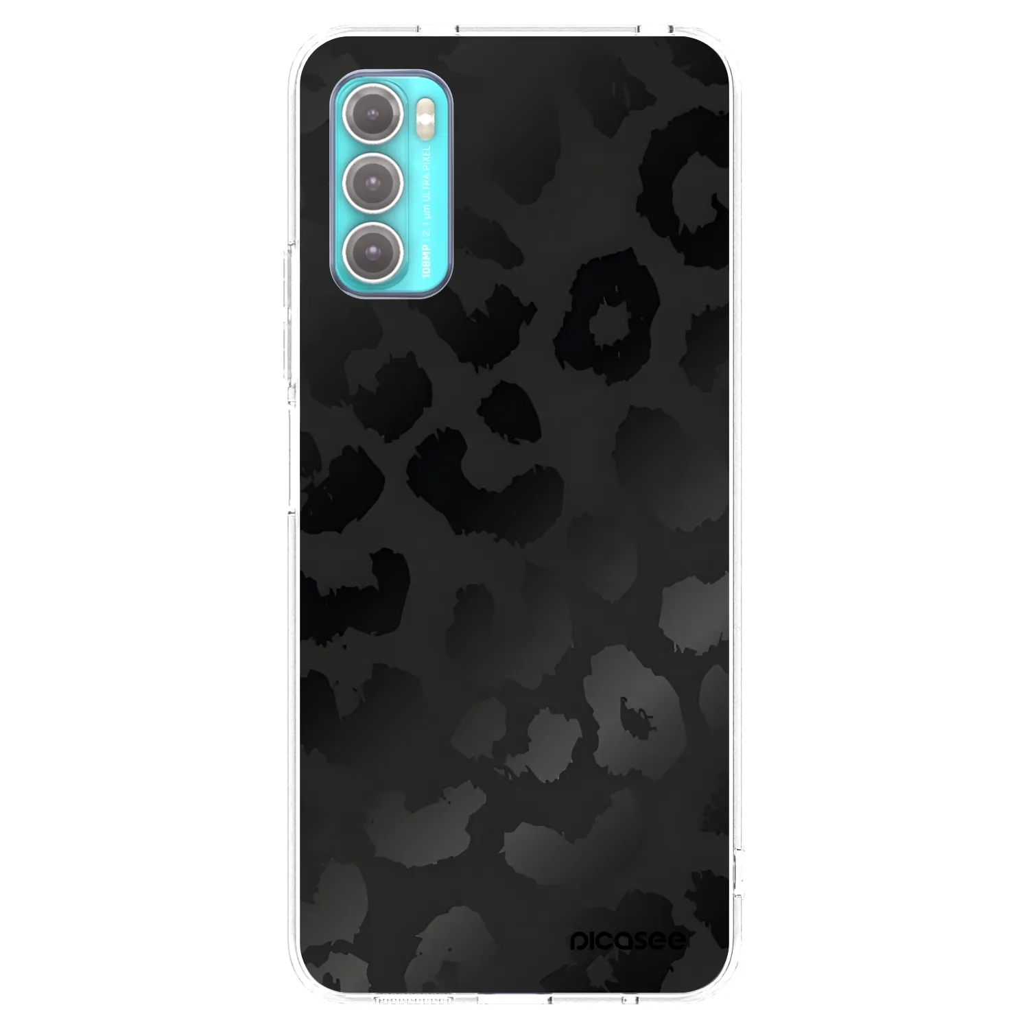 Picasee Motorola Moto G60 Hülle - Transparentes Silikon - Midnight Leopard