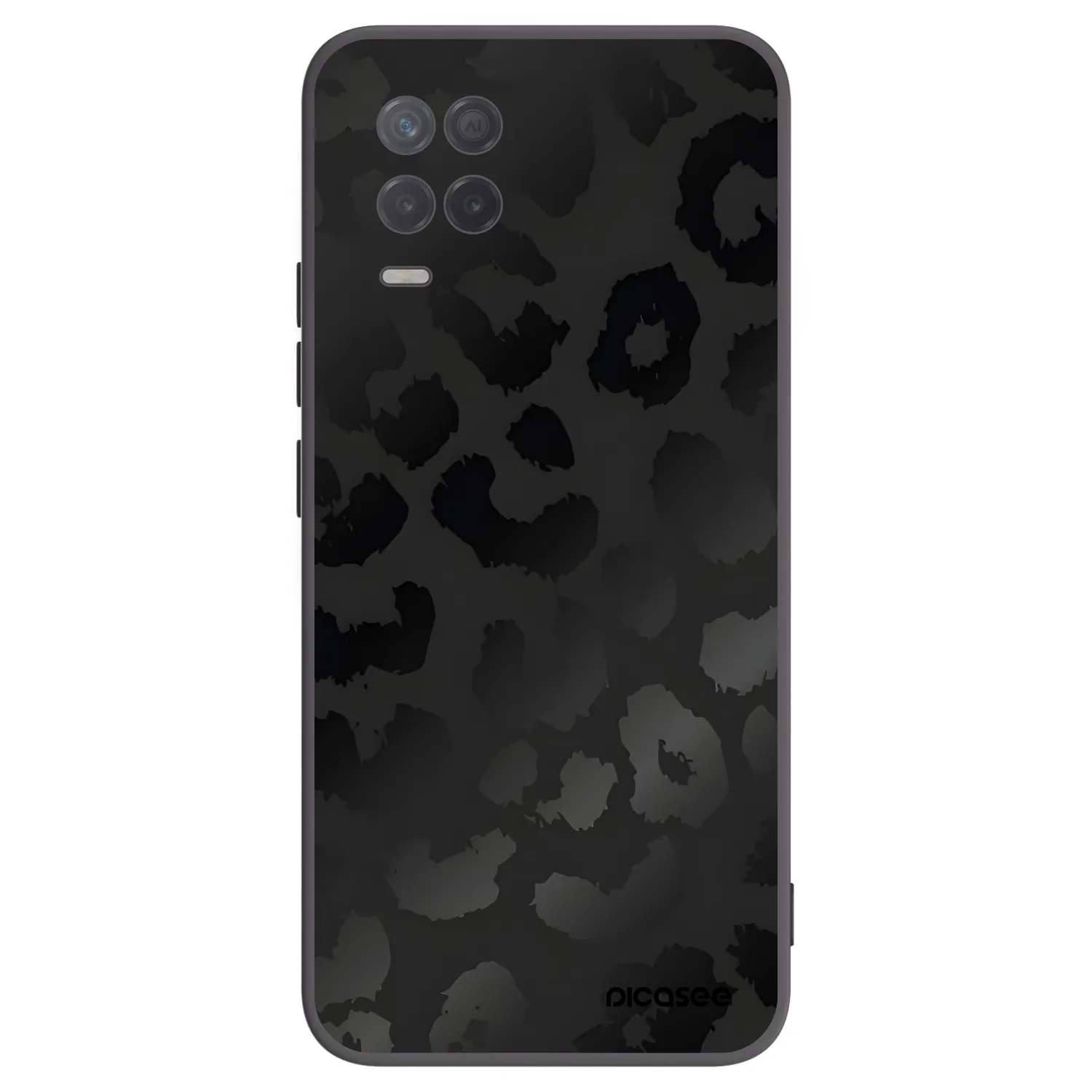 Picasee Realme 8 5G Hülle - Schwarzes Silikon - Midnight Leopard