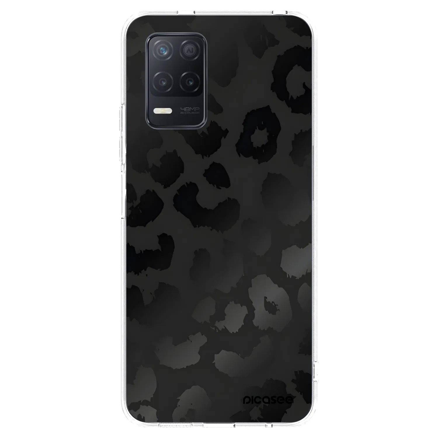 Picasee Realme 8 5G Hülle - Transparentes Silikon - Midnight Leopard