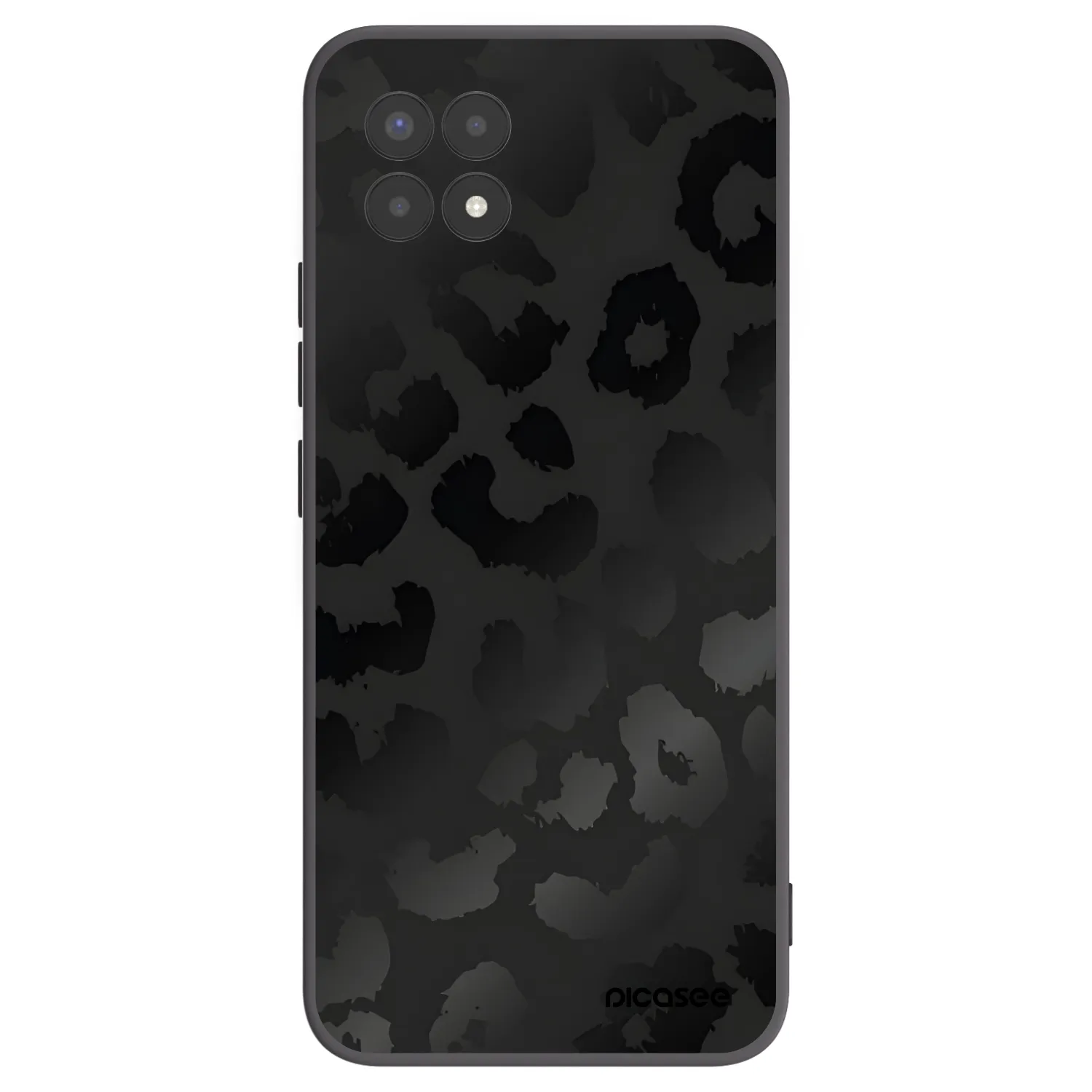 Picasee Realme 8i Hülle - Schwarzes Silikon - Midnight Leopard