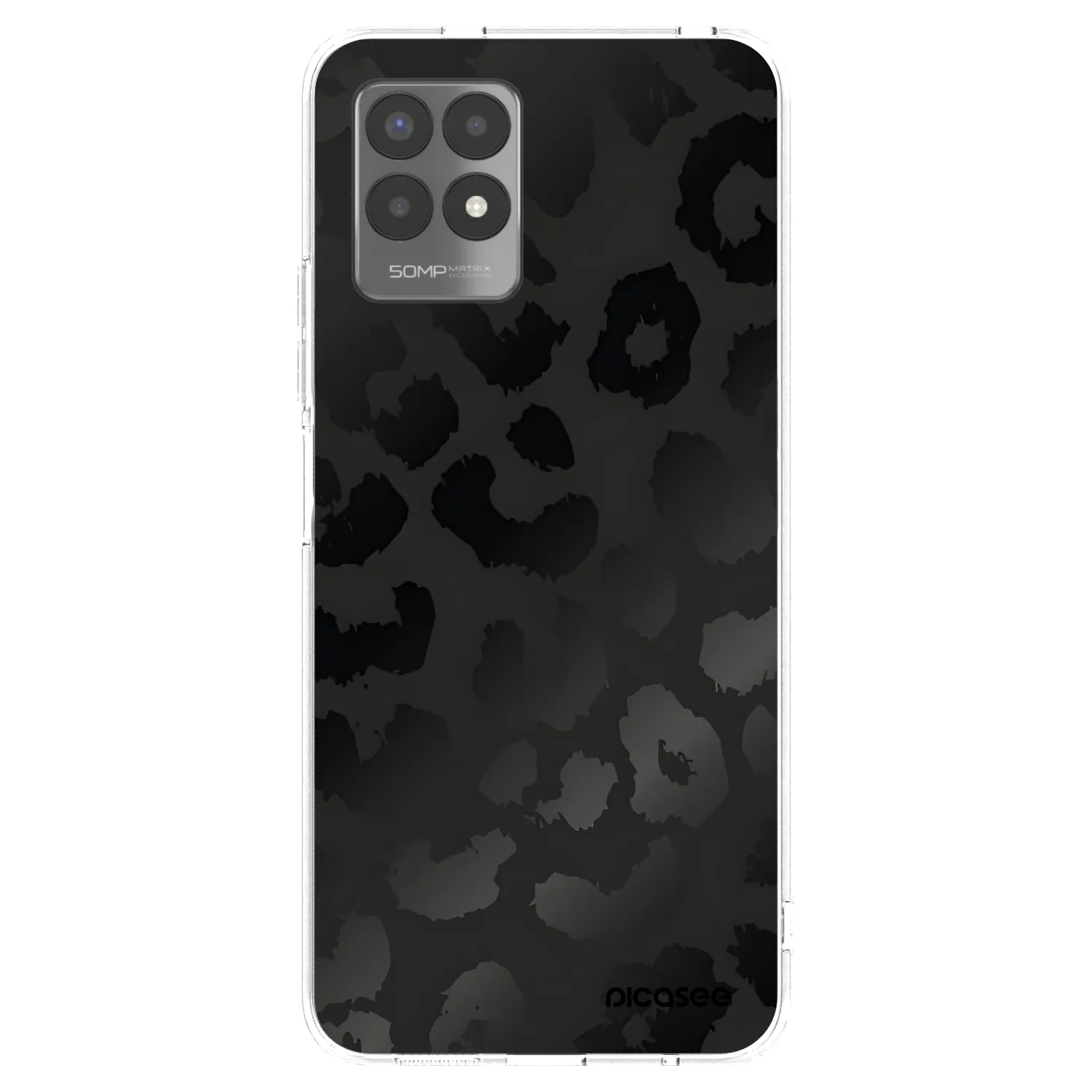 Picasee Realme 8i Hülle - Transparentes Silikon - Midnight Leopard