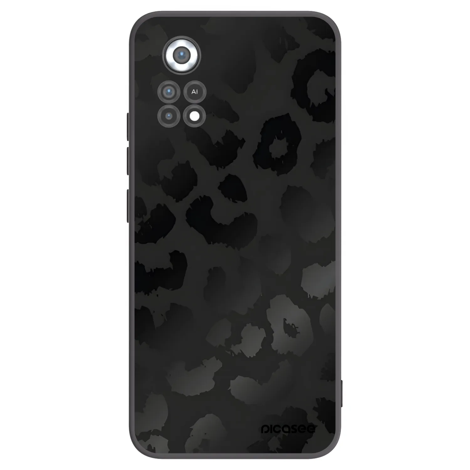 Picasee Xiaomi Poco X4 Pro 5G Hülle - Schwarzes Silikon - Midnight Leopard