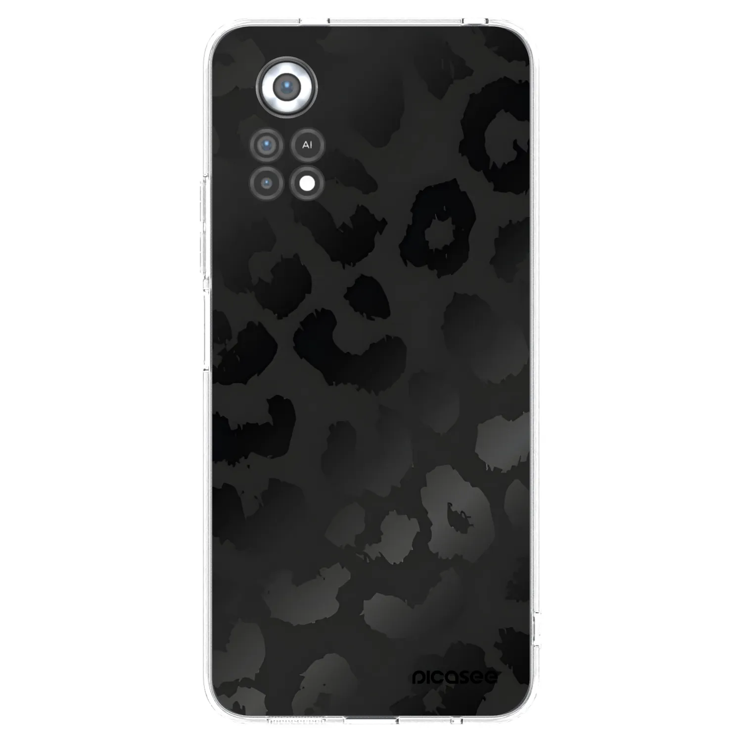 Picasee Xiaomi Poco X4 Pro 5G Hülle - Transparentes Silikon - Midnight Leopard