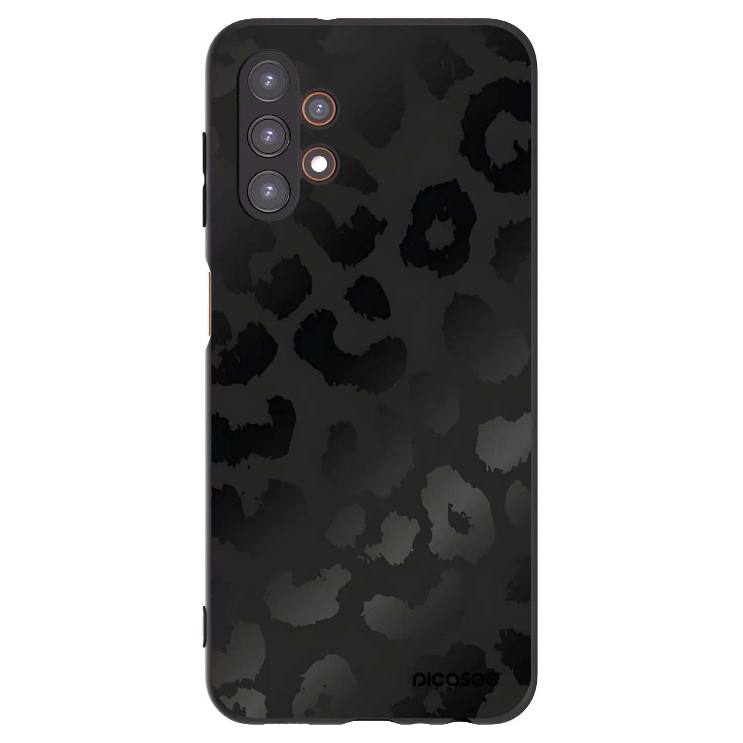 Picasee Samsung Galaxy A13 4G A135 Hülle - Schwarzes Silikon - Midnight Leopard