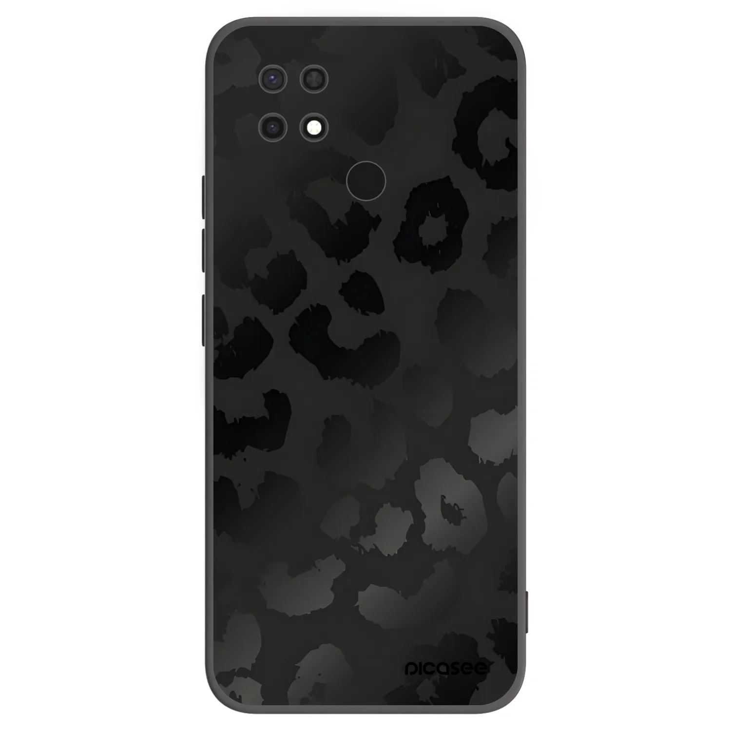 Picasee Xiaomi Redmi 10C Hülle - Schwarzes Silikon - Midnight Leopard