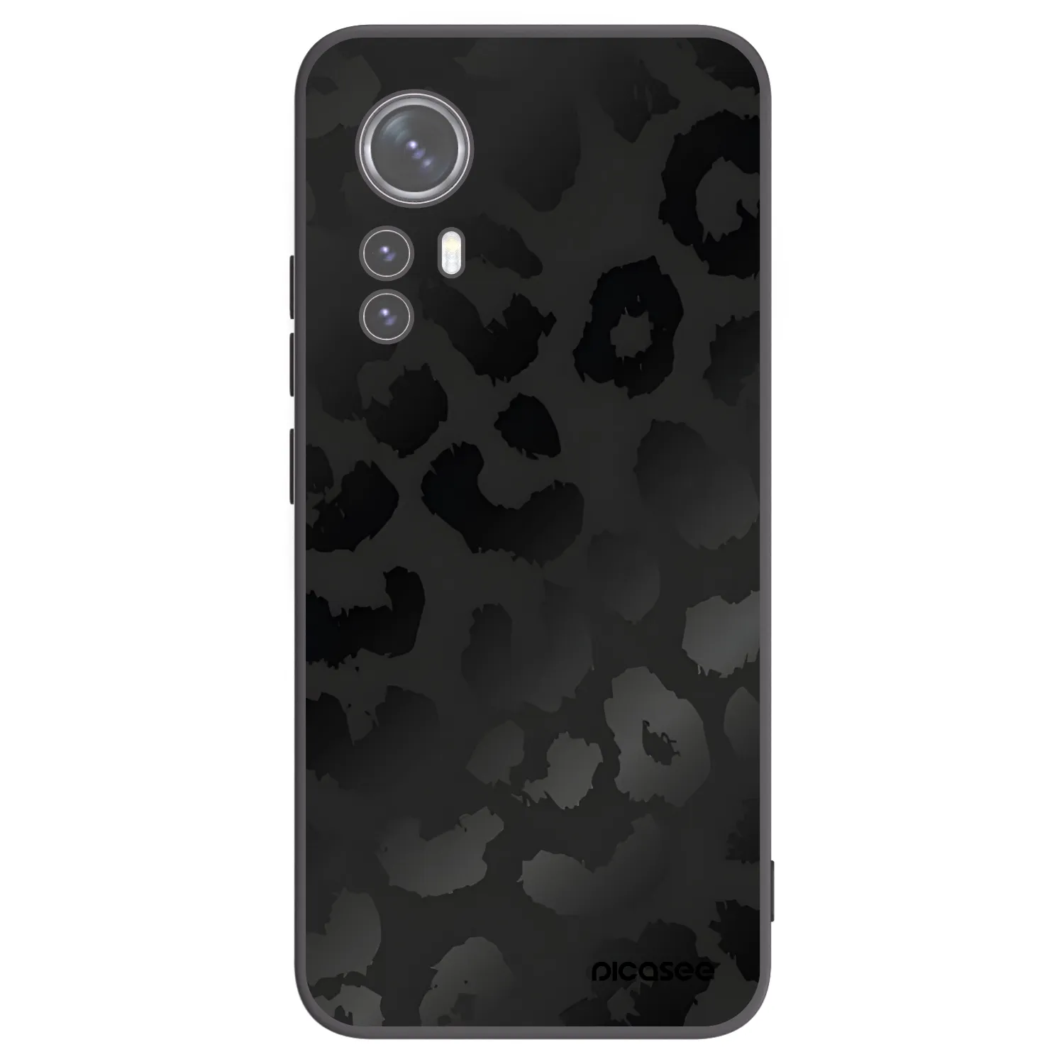 Picasee Xiaomi 12X Hülle - Schwarzes Silikon - Midnight Leopard
