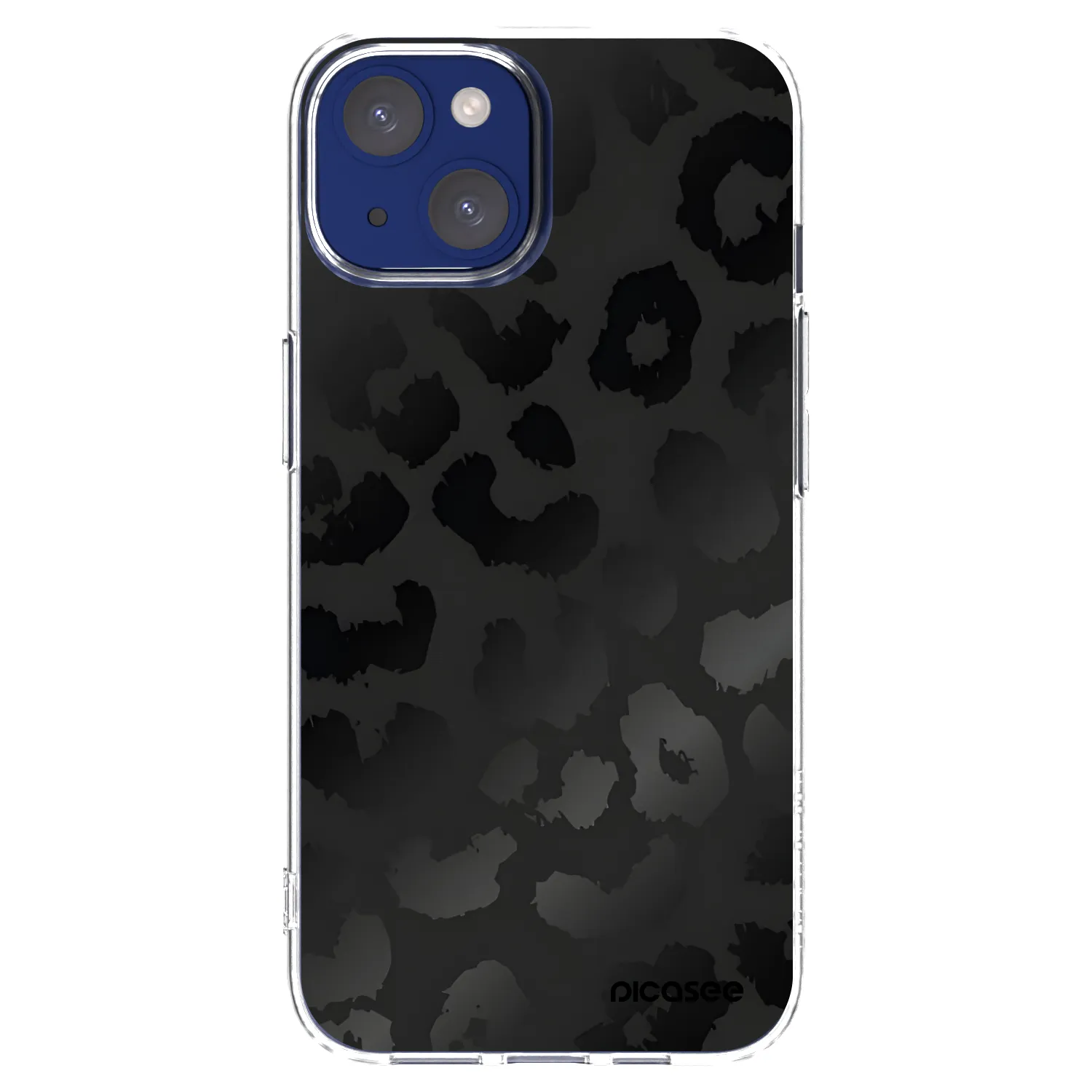 Picasee Apple iPhone 14 Hülle - Transparentes Silikon - Midnight Leopard