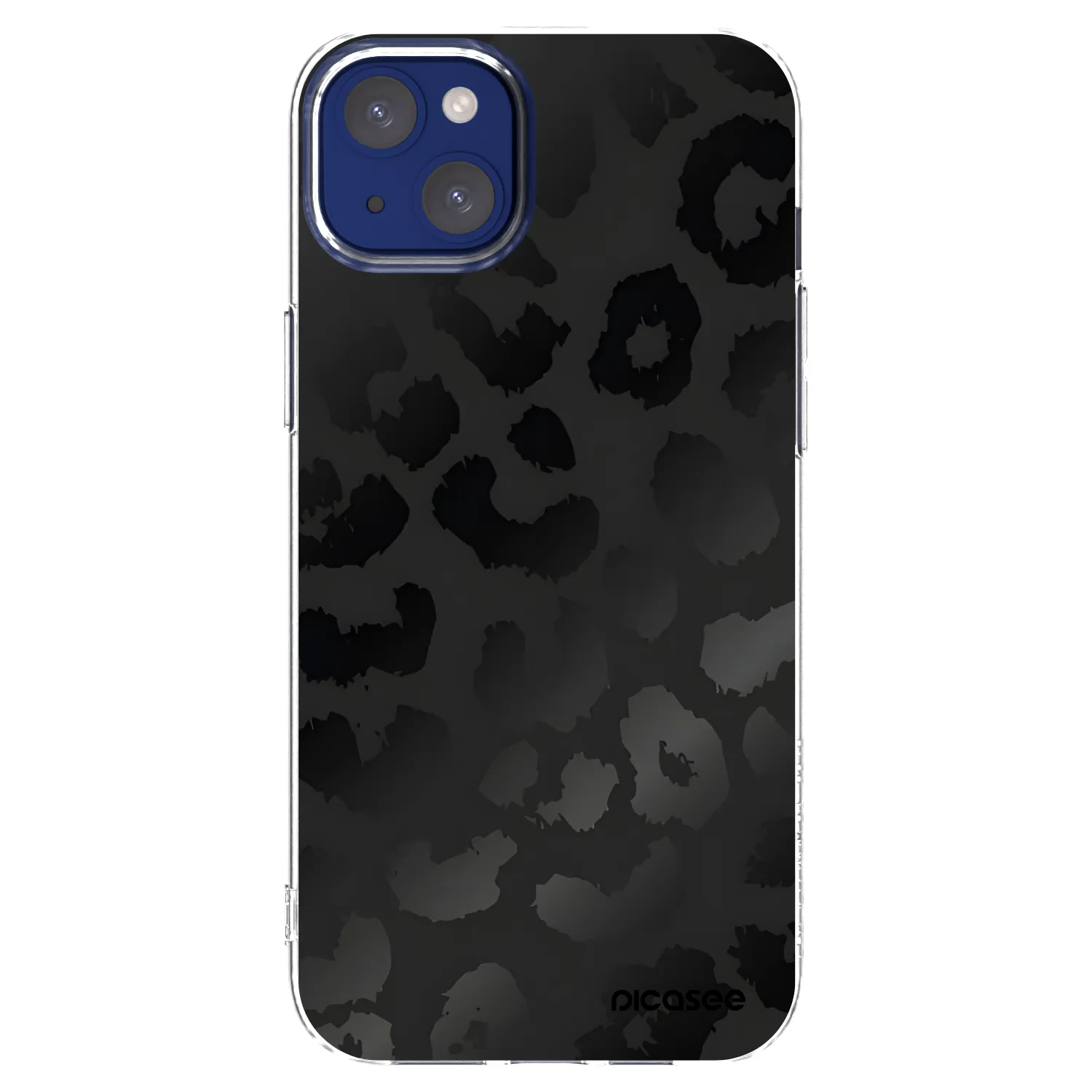 Picasee Apple iPhone 14 Plus Hülle - Transparentes Silikon - Midnight Leopard