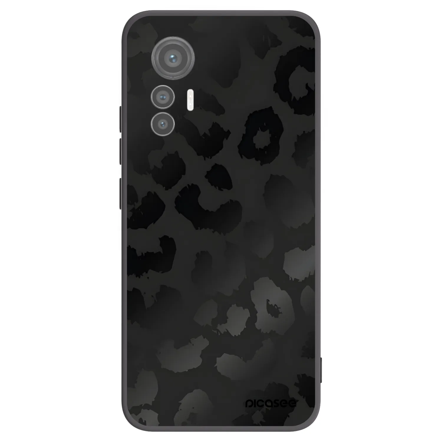 Picasee Xiaomi 12 Lite Hülle - Schwarzes Silikon - Midnight Leopard
