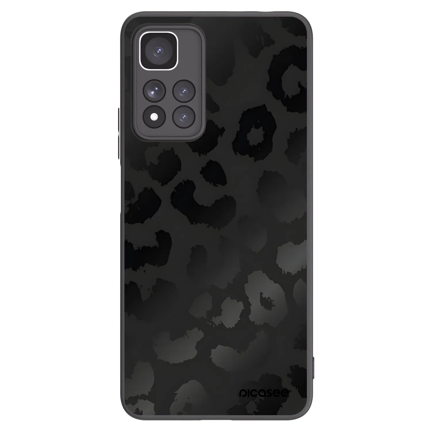 Picasee Xiaomi Redmi Note 11 Pro+ 5G Hülle - Schwarzes Silikon - Midnight Leopard