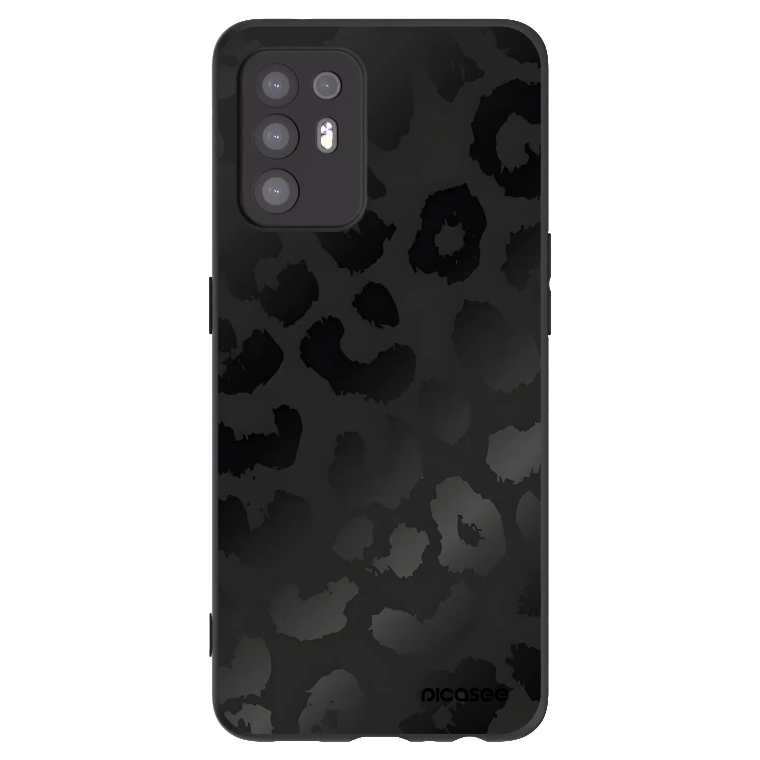 Picasee OPPO A94 5G Hülle - Schwarzes Silikon - Midnight Leopard