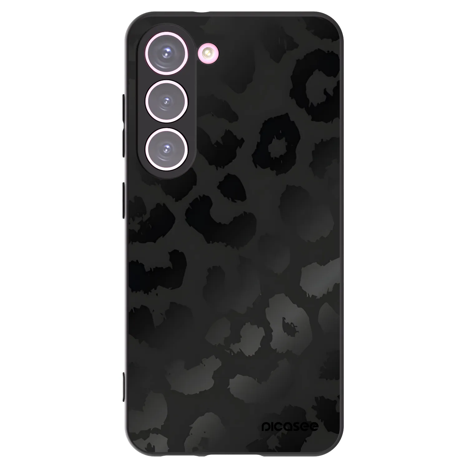 Picasee Samsung Galaxy S23 5G Hülle - Schwarzes Silikon - Midnight Leopard