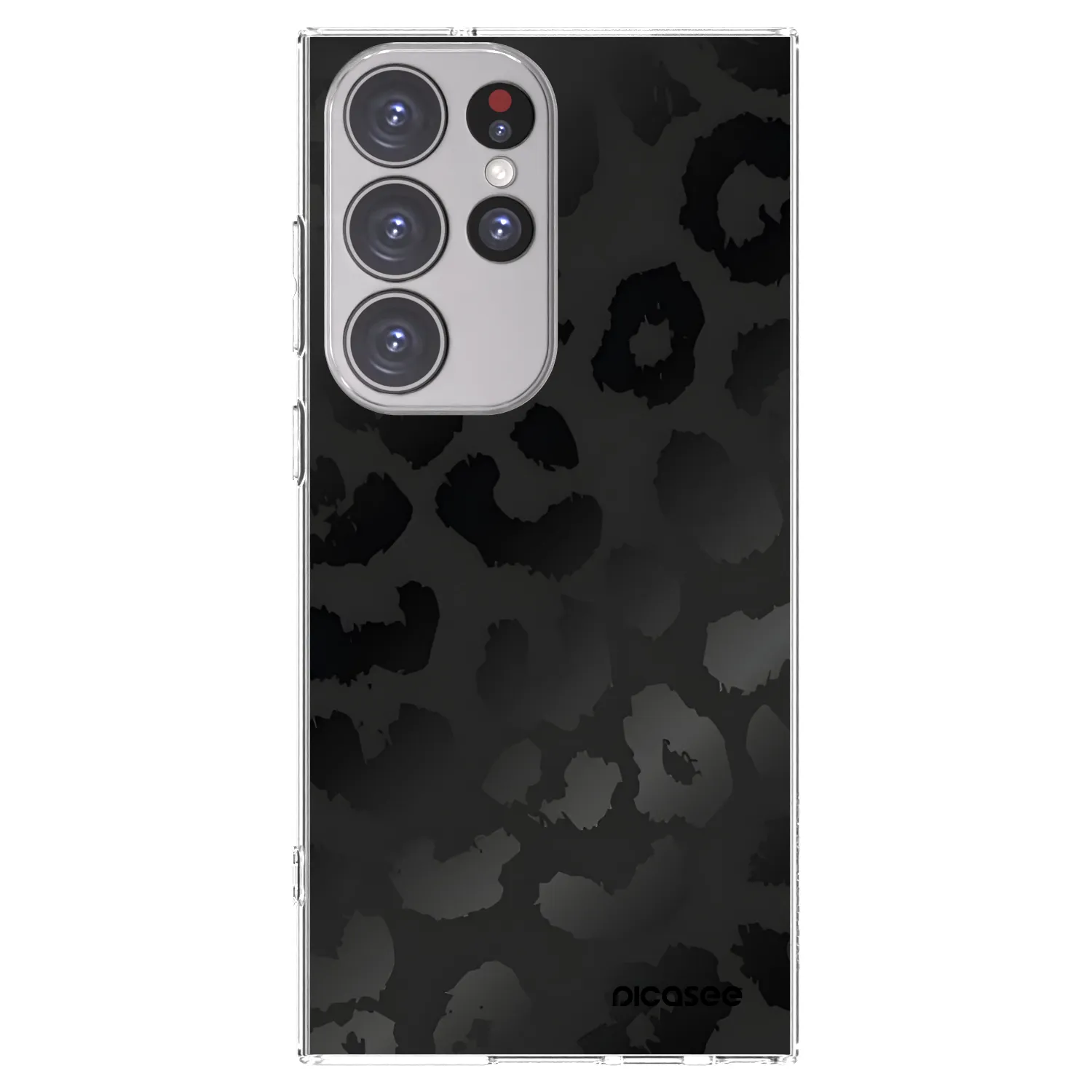 Picasee Samsung Galaxy S23 Ultra 5G Hülle - Transparentes Silikon - Midnight Leopard