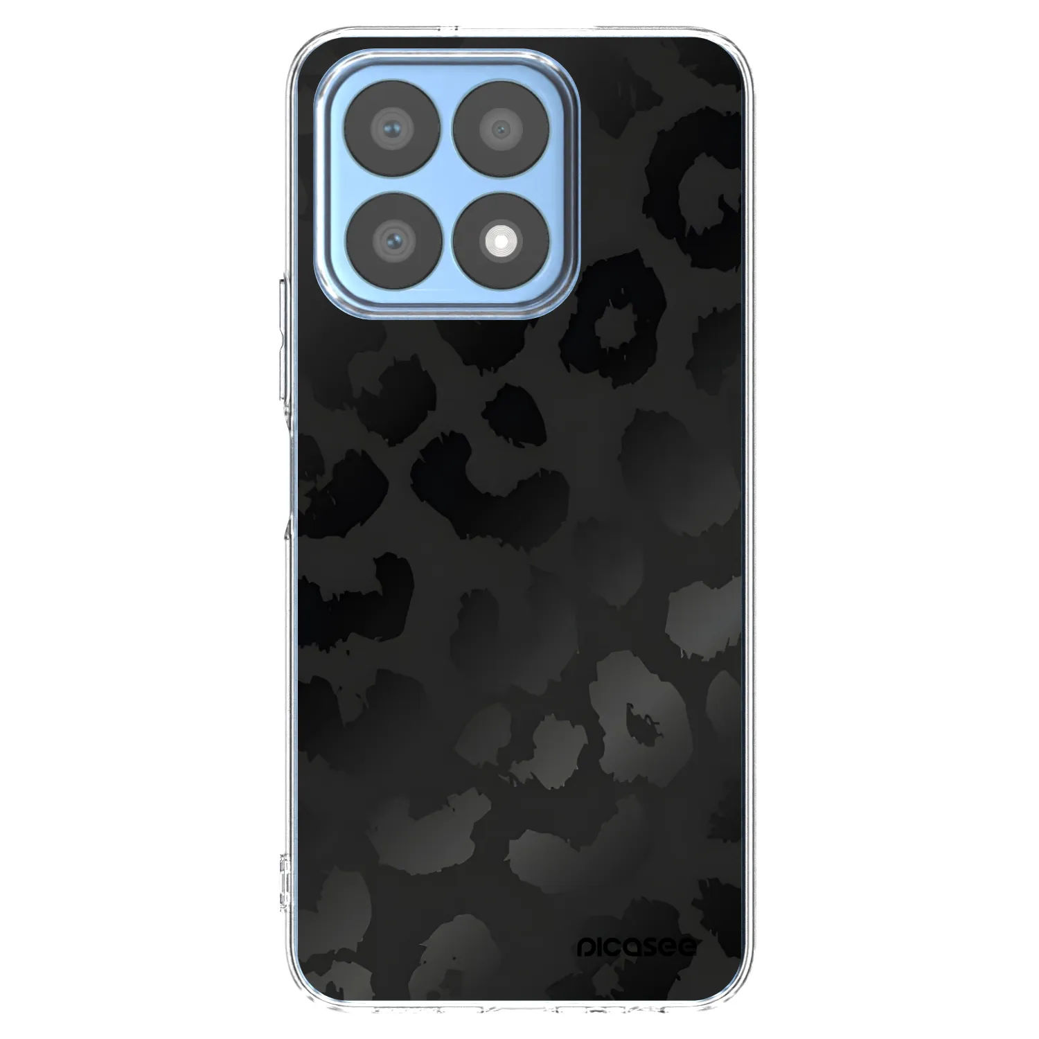 Picasee Honor X8a Hülle - Transparentes Silikon - Midnight Leopard