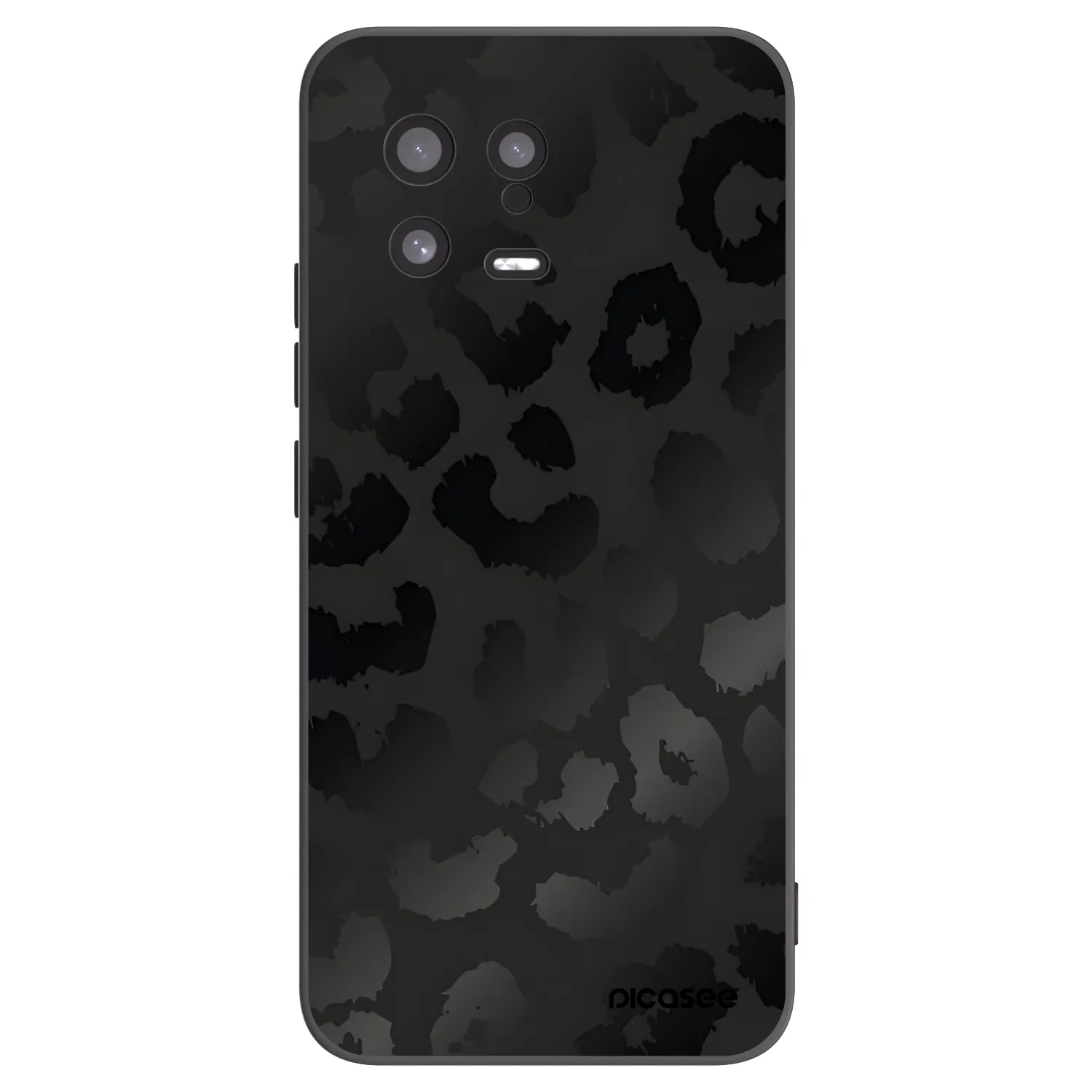 Picasee Xiaomi 13 Hülle - Schwarzes Silikon - Midnight Leopard