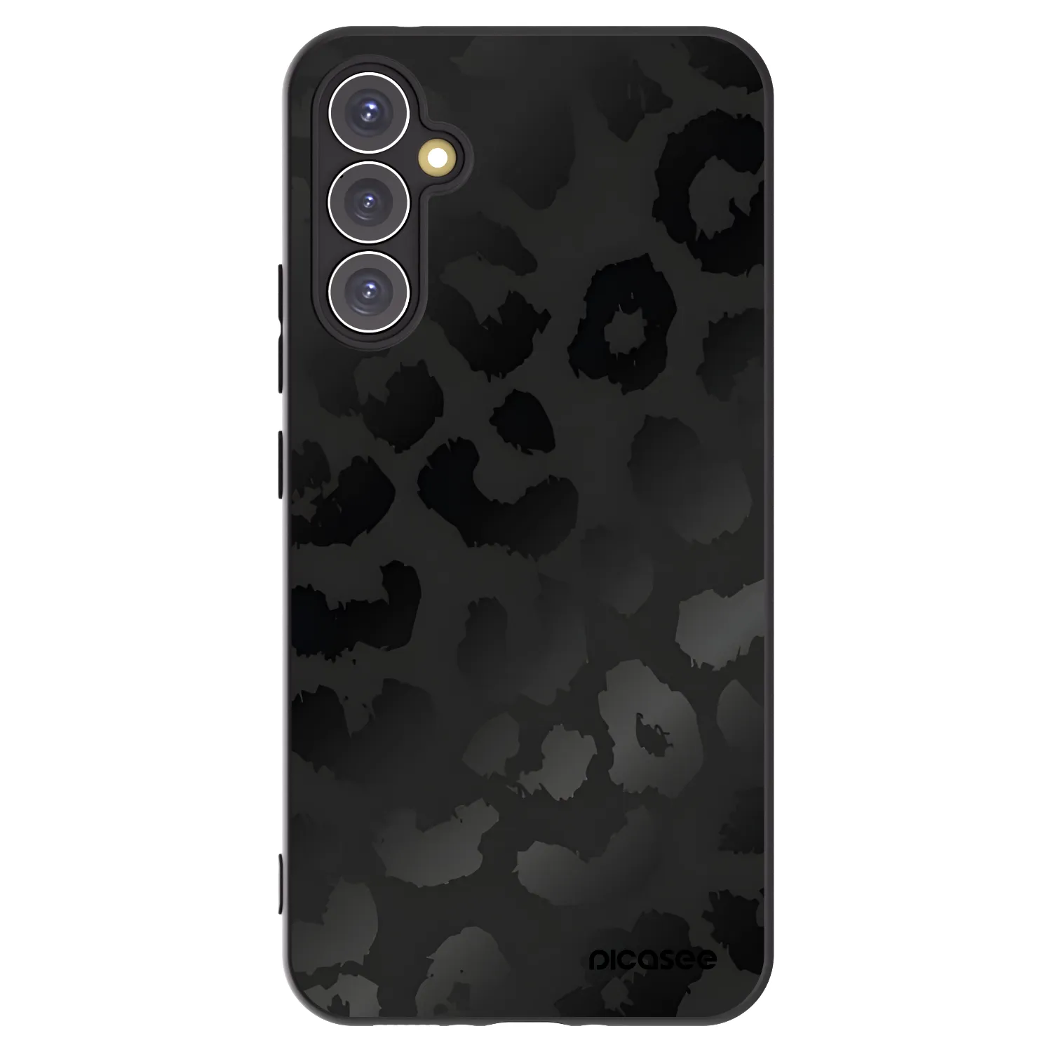 Picasee Samsung Galaxy A34 5G A346B Hülle - Schwarzes Silikon - Midnight Leopard