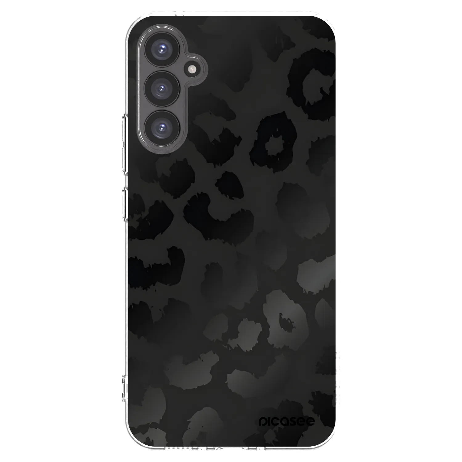 Picasee Samsung Galaxy A34 5G A346B Hülle - Transparentes Silikon - Midnight Leopard