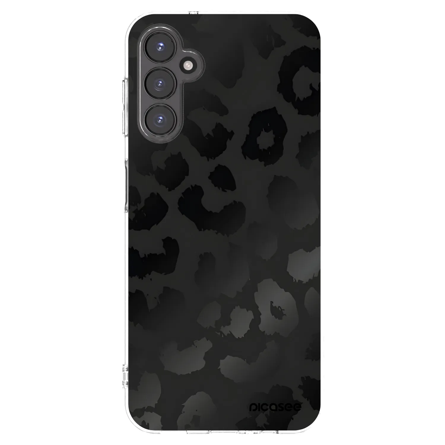 Picasee Samsung Galaxy A14 4G A145R Hülle - Transparentes Silikon - Midnight Leopard