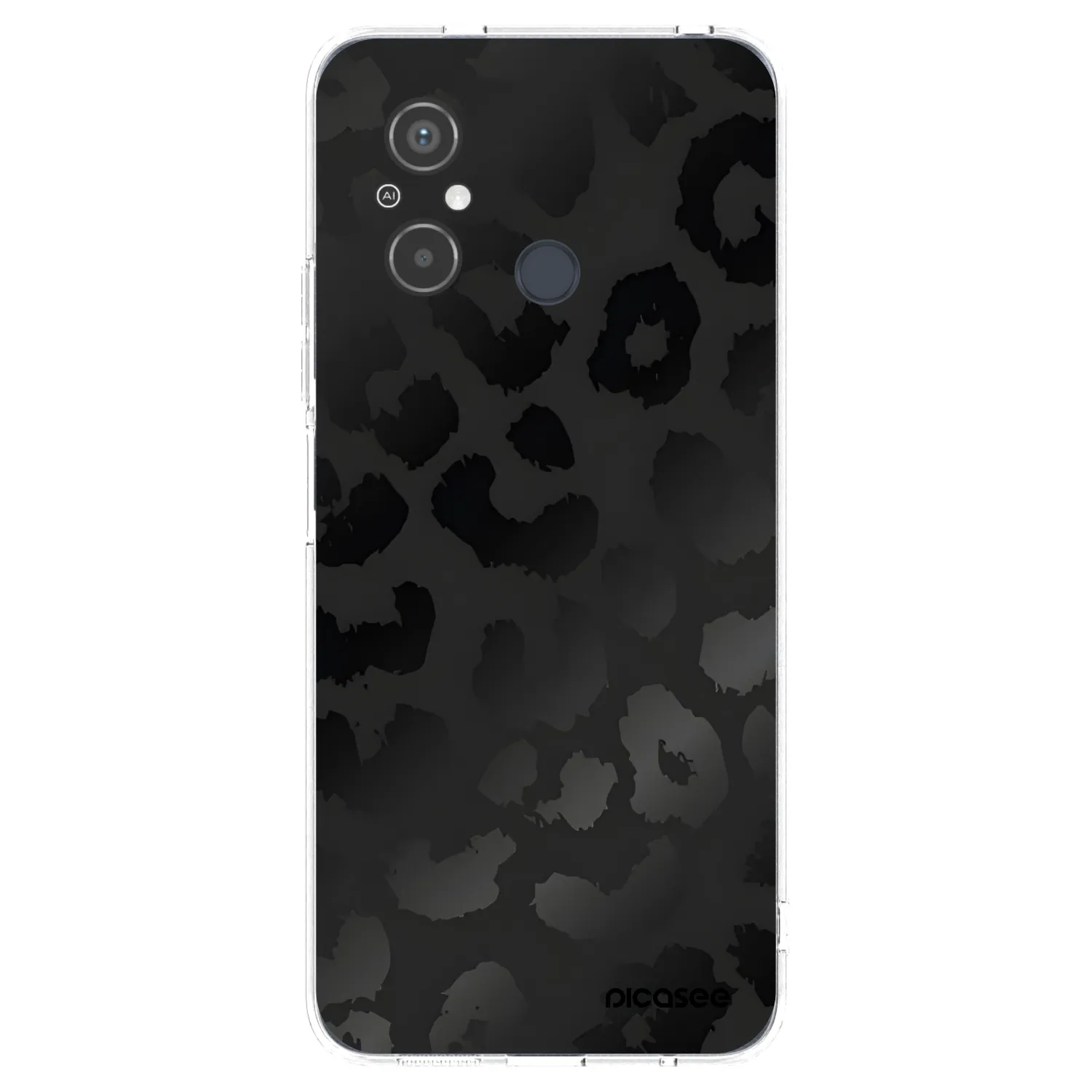 Picasee Xiaomi Redmi 12C Hülle - Transparentes Silikon - Midnight Leopard