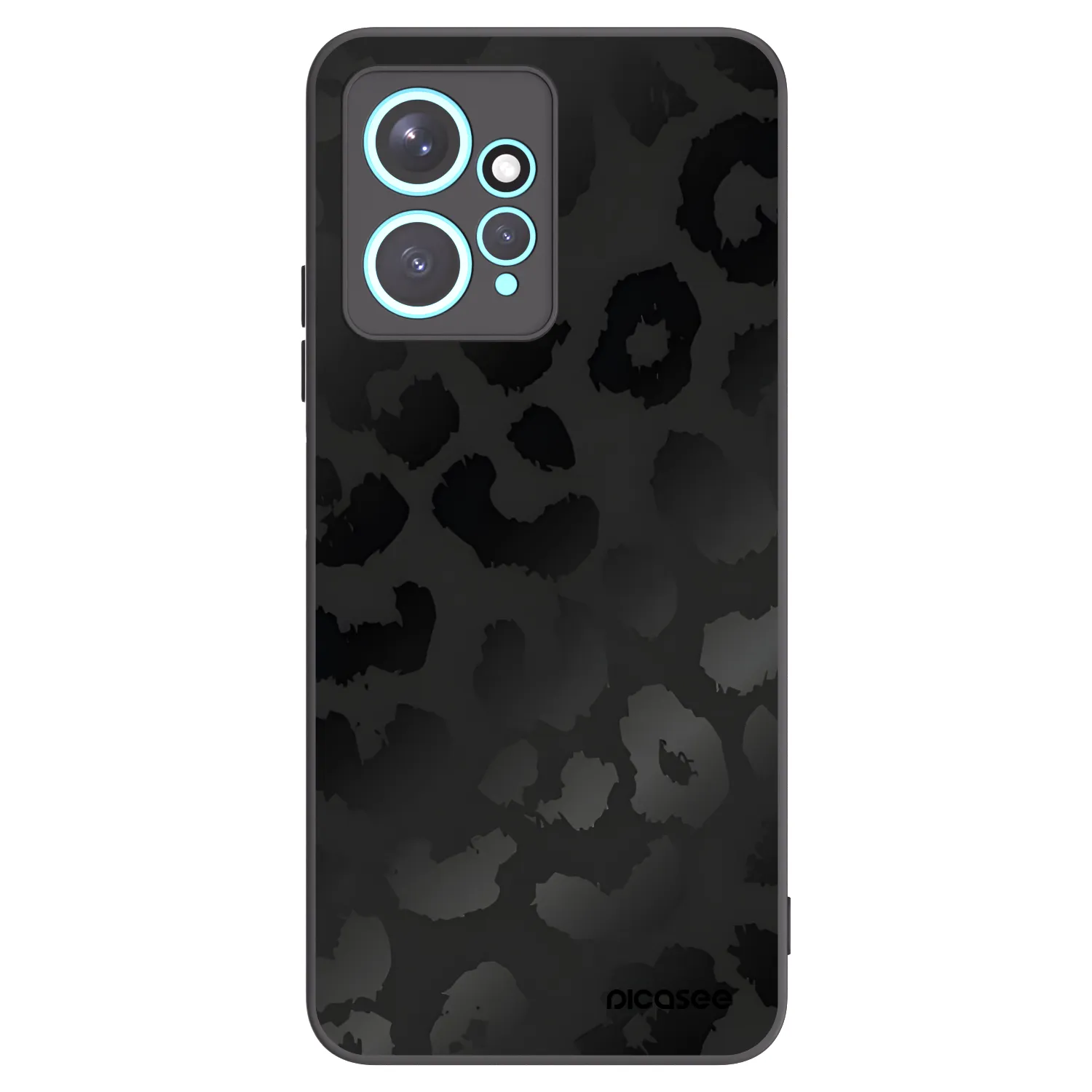 Picasee Xiaomi Redmi Note 12 4G Hülle - Schwarzes Silikon - Midnight Leopard