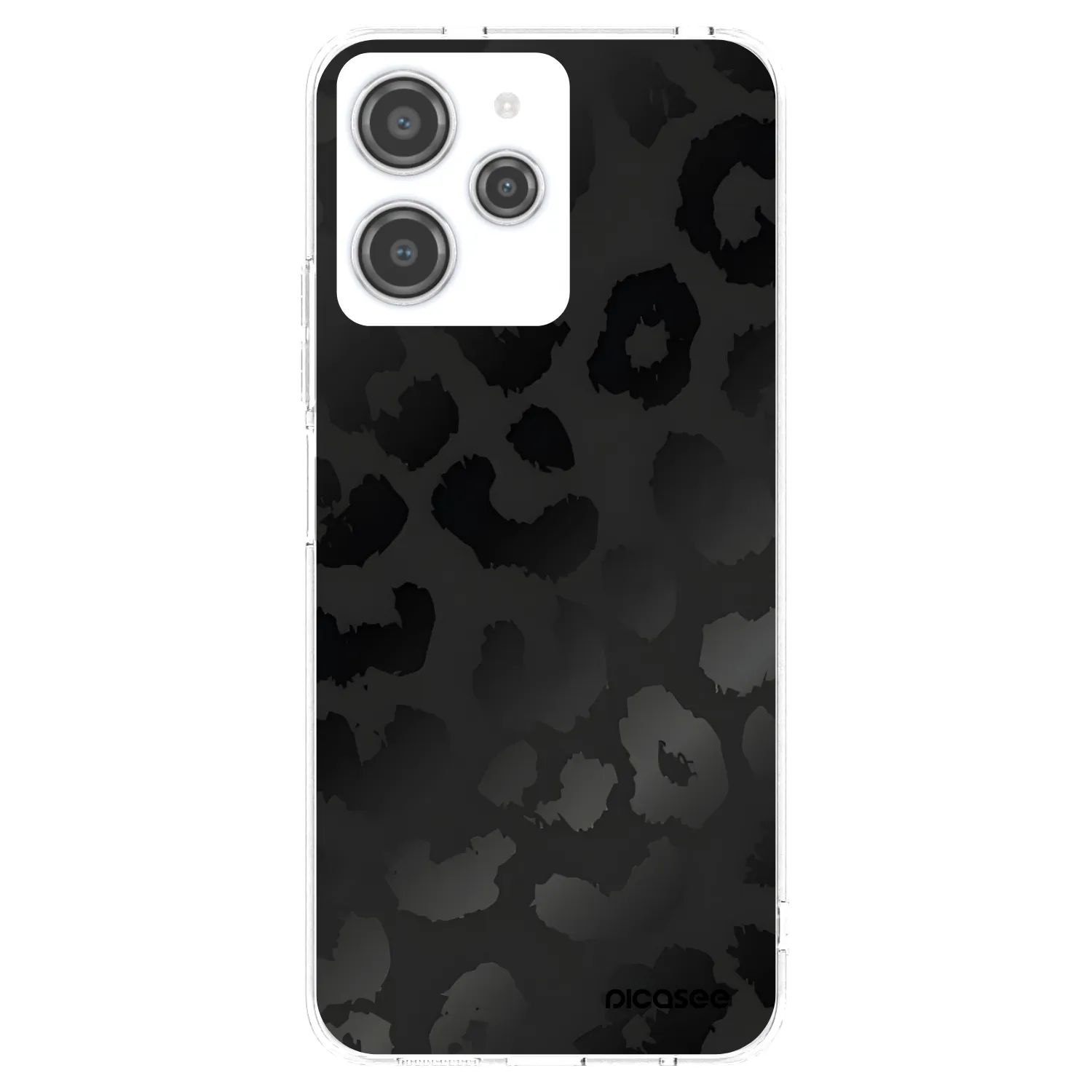 Picasee Xiaomi Redmi 12 4G Hülle - Transparentes Silikon - Midnight Leopard