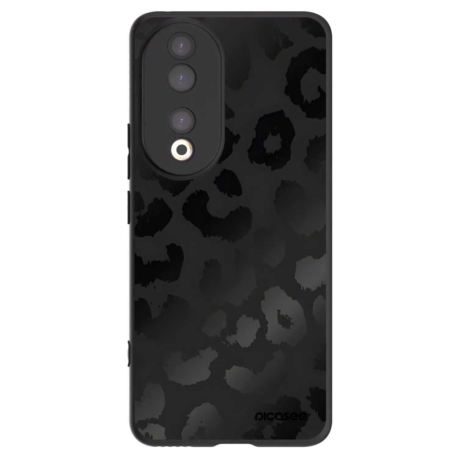 Picasee Honor 90 5G Hülle - Schwarzes Silikon - Midnight Leopard