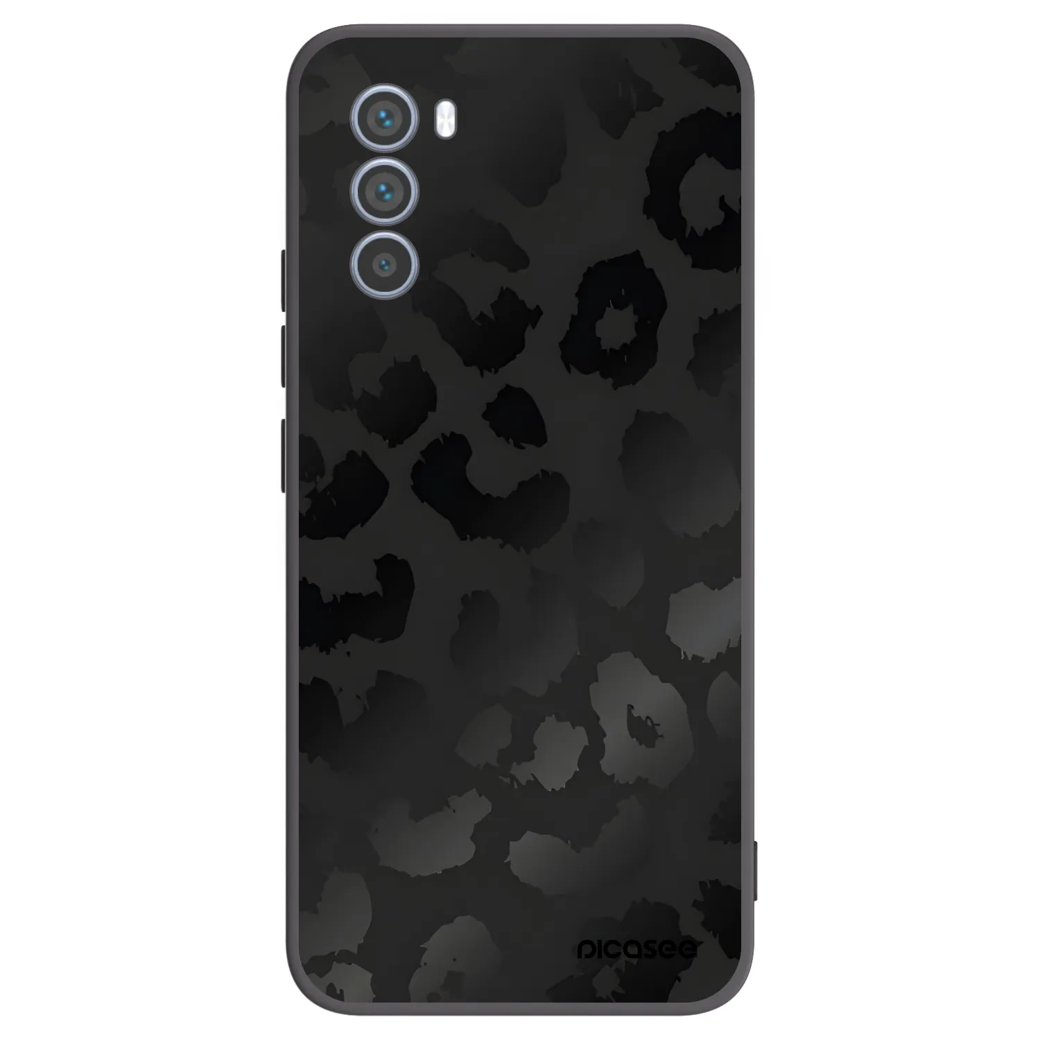 Picasee Motorola Moto G62 Hülle - Schwarzes Silikon - Midnight Leopard