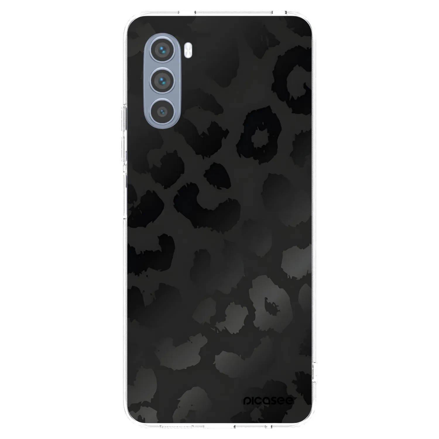 Picasee Motorola Moto G62 Hülle - Transparentes Silikon - Midnight Leopard