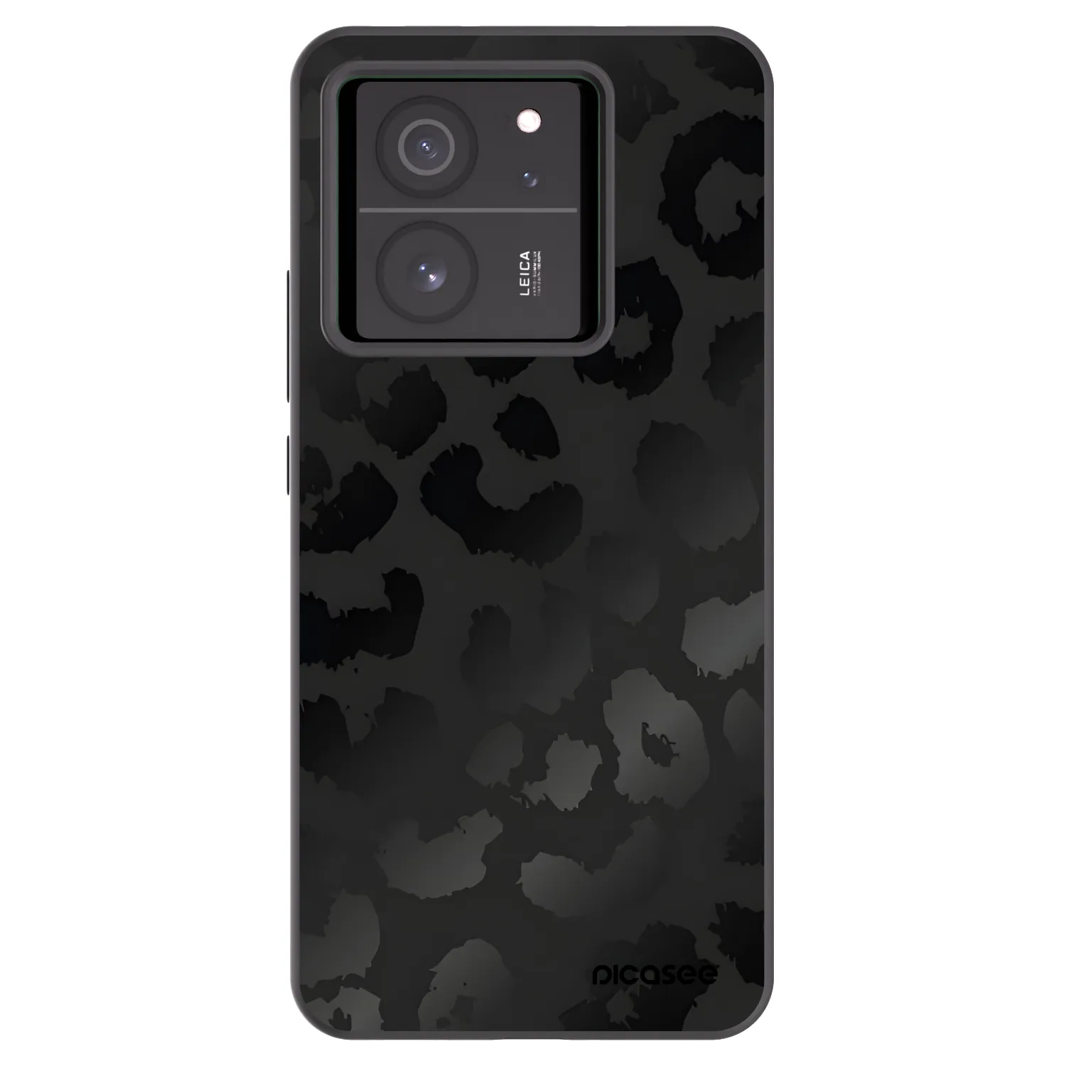 Picasee Xiaomi 13T Hülle - Schwarzes Silikon - Midnight Leopard
