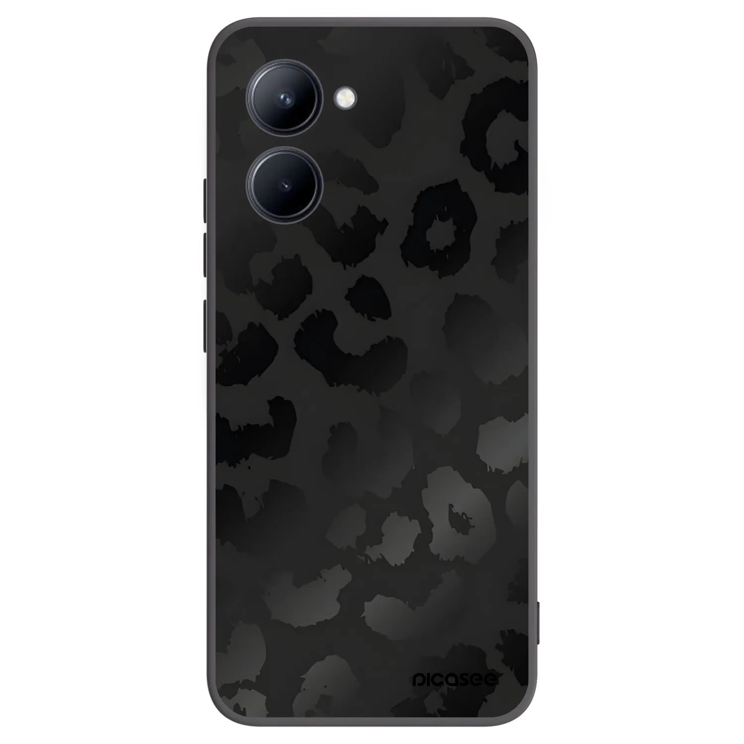 Picasee Realme C33 (2023) Hülle - Schwarzes Silikon - Midnight Leopard