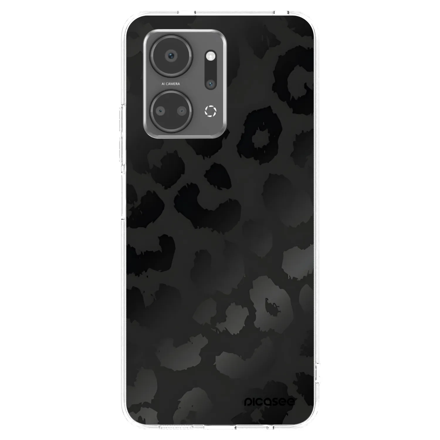 Picasee Honor X7a Hülle - Transparentes Silikon - Midnight Leopard