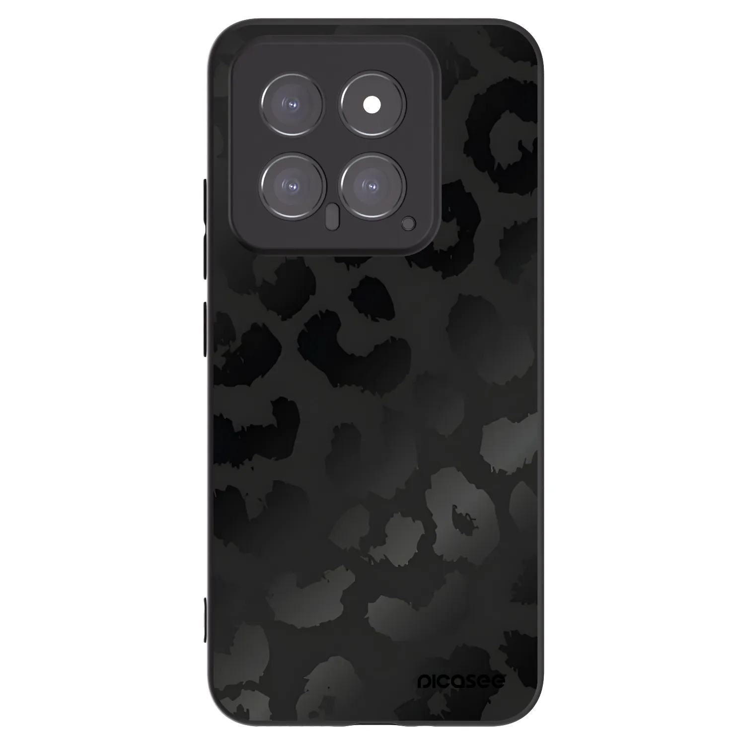 Picasee Xiaomi 14 Hülle - Schwarzes Silikon - Midnight Leopard