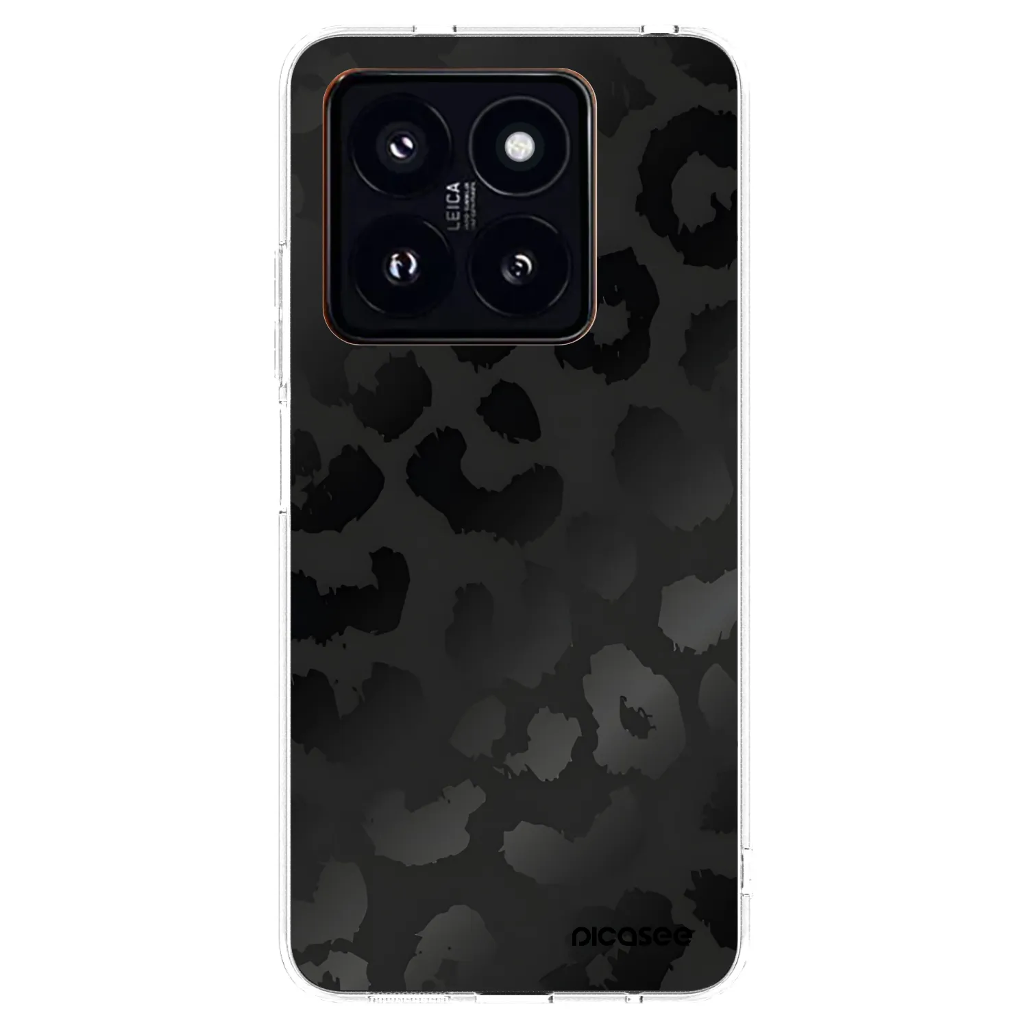Picasee Xiaomi 14 Pro Hülle - Transparentes Silikon - Midnight Leopard