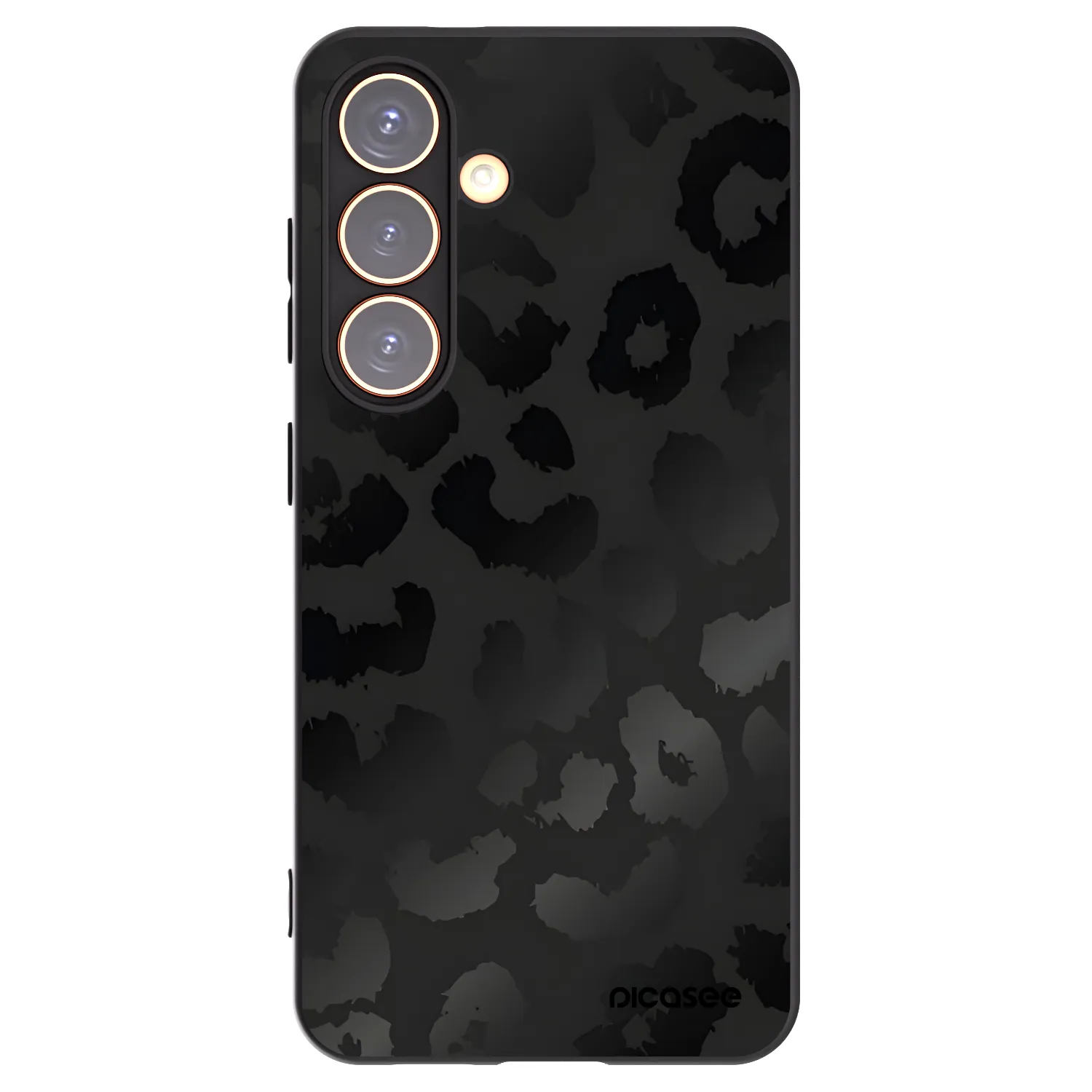 Picasee Samsung Galaxy S24 S921B 5G Hülle - Schwarzes Silikon - Midnight Leopard