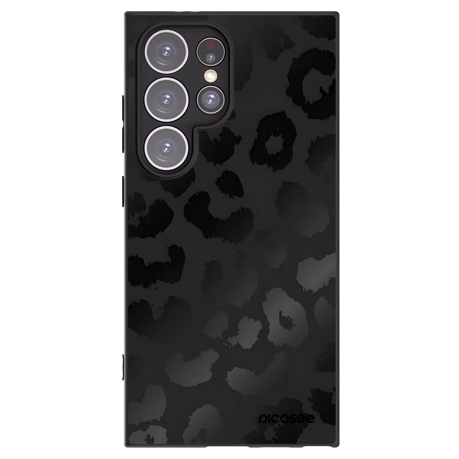 Picasee Samsung Galaxy S24 Ultra S928B 5G Hülle - Schwarzes Silikon - Midnight Leopard