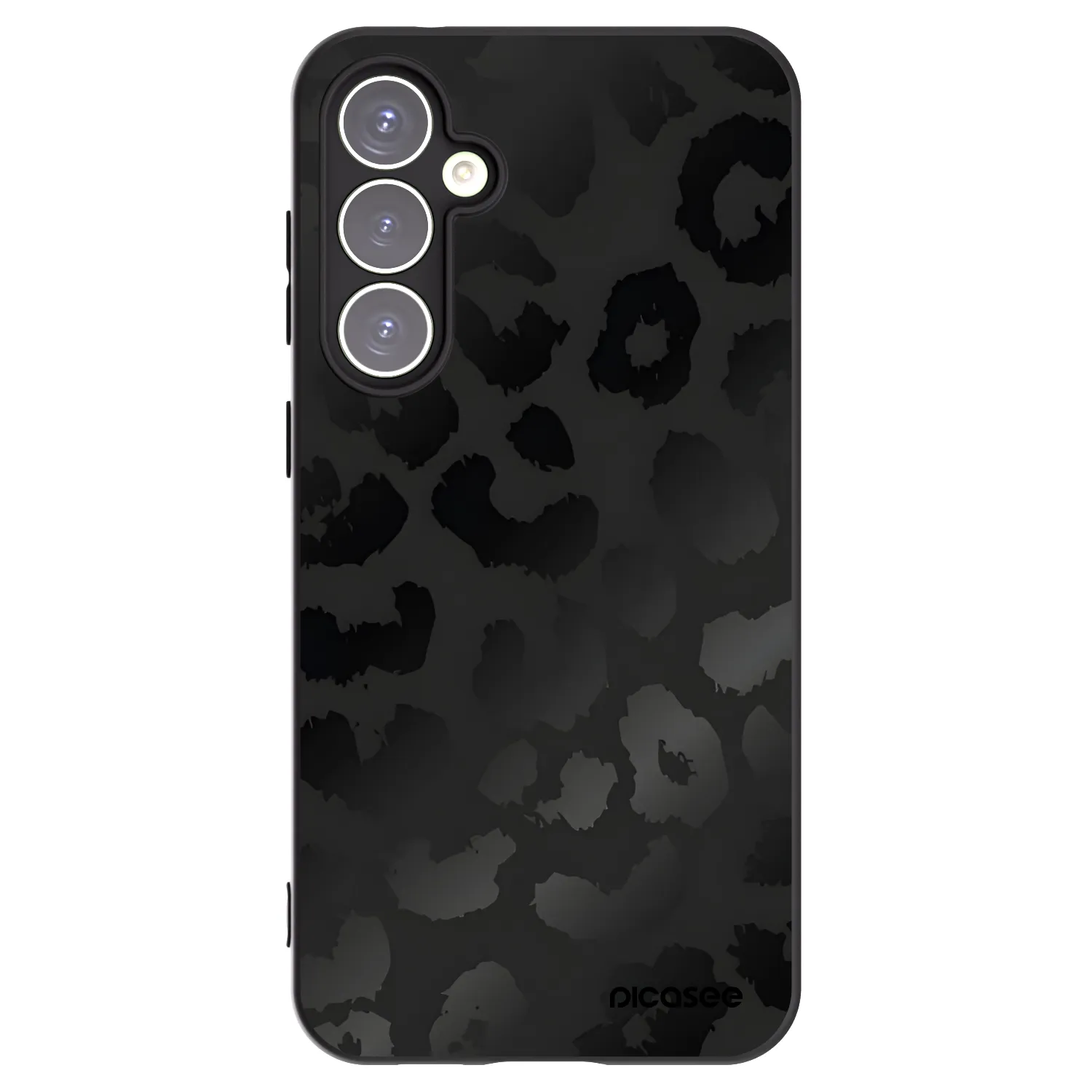 Picasee Samsung Galaxy S23 FE S711B Hülle - Schwarzes Silikon - Midnight Leopard