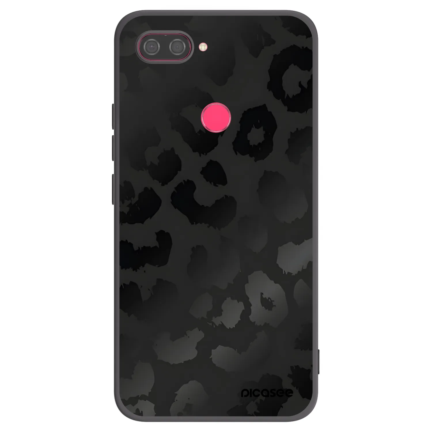 Picasee Xiaomi Mi 8 Lite Hülle - Schwarzes Silikon - Midnight Leopard