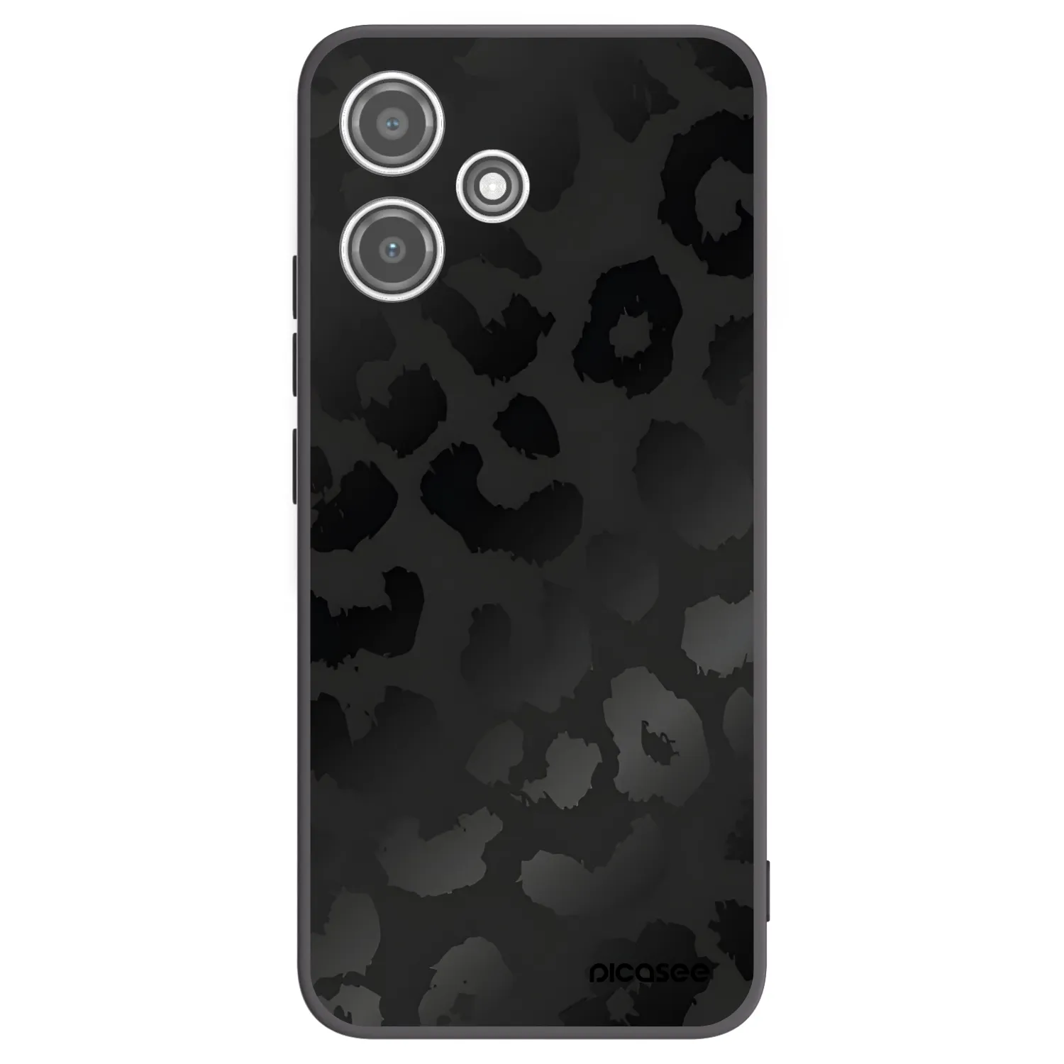 Picasee Xiaomi Redmi 12 5G Hülle - Schwarzes Silikon - Midnight Leopard