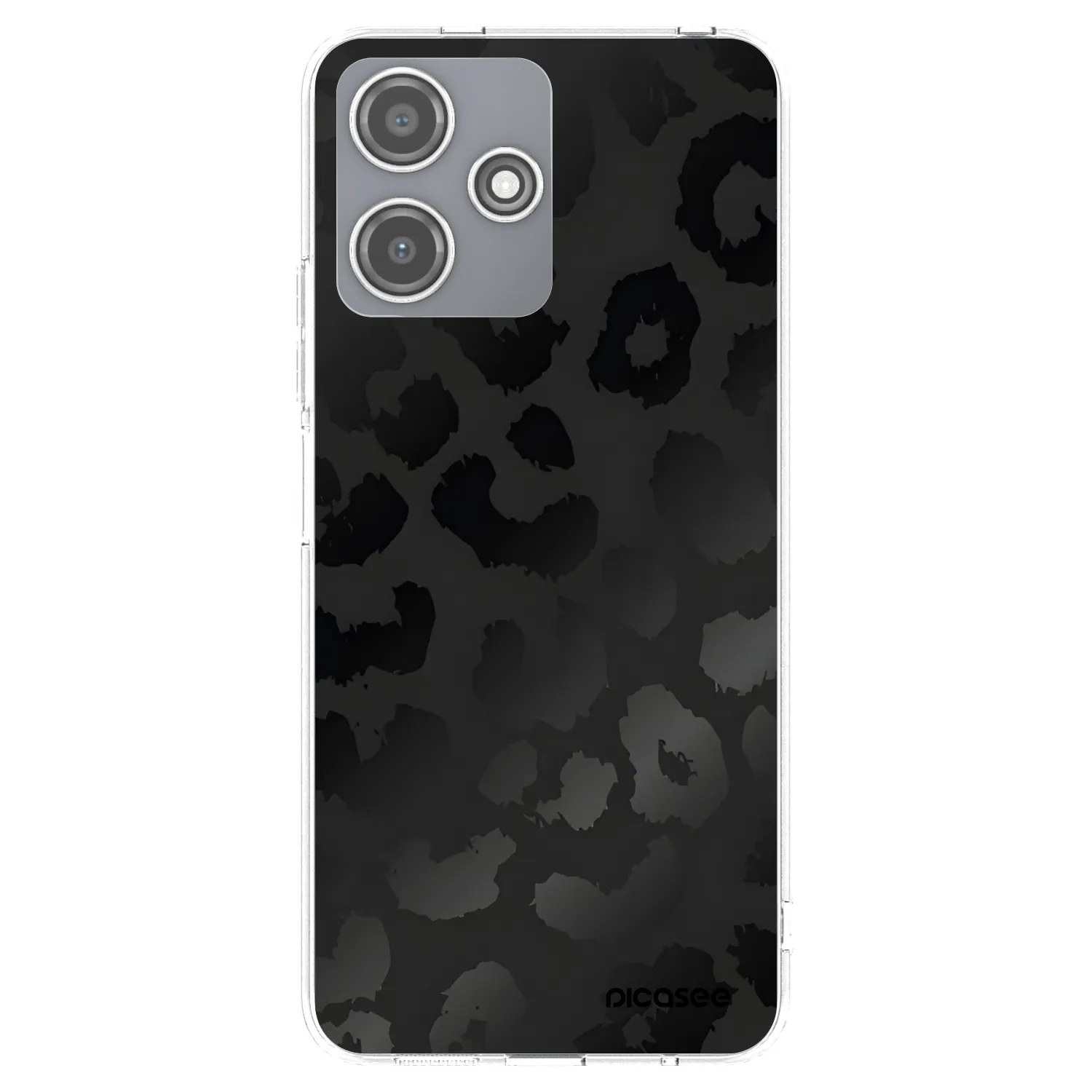 Picasee Xiaomi Redmi 12 5G Hülle - Transparentes Silikon - Midnight Leopard