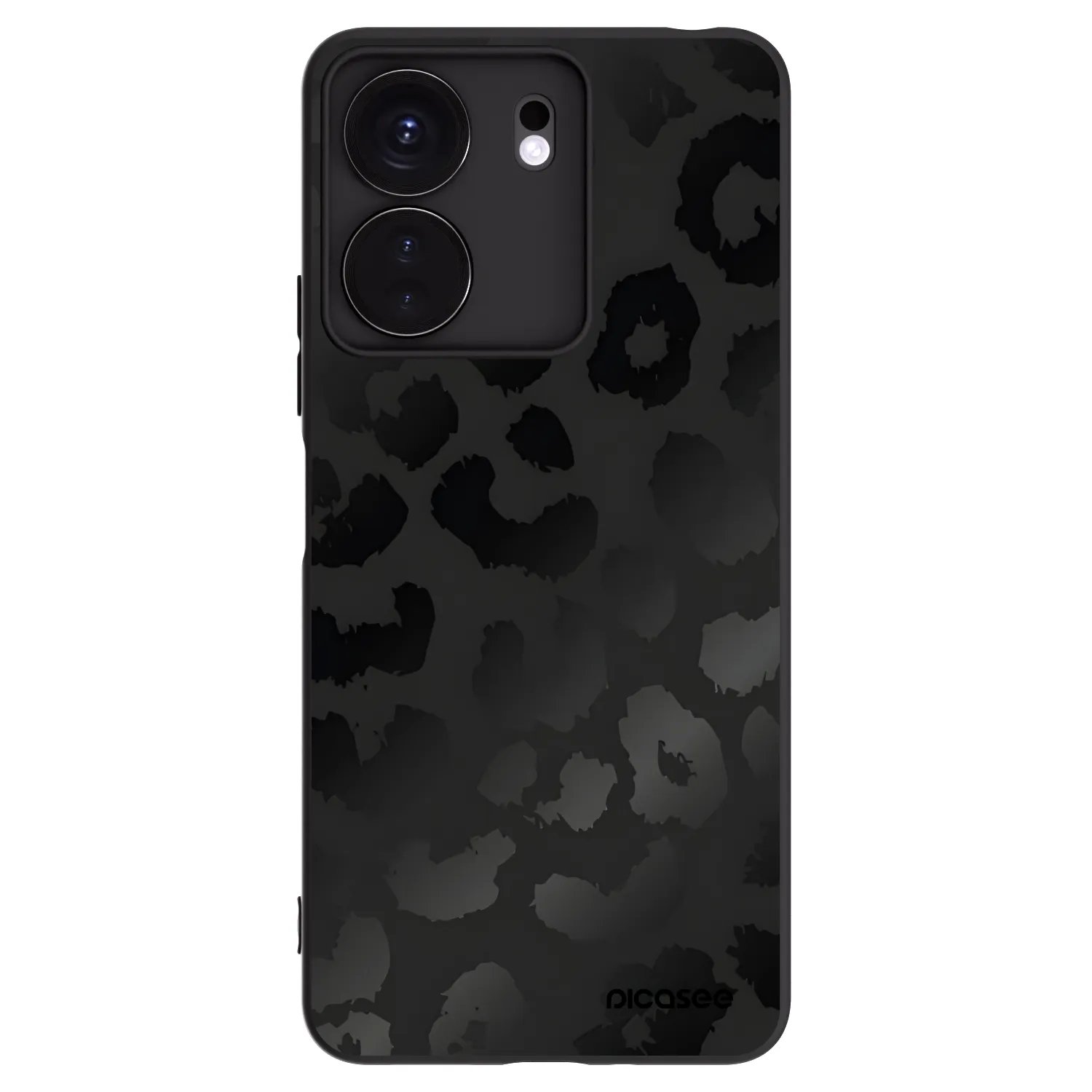 Picasee Xiaomi Redmi 13C 4G Hülle - Schwarzes Silikon - Midnight Leopard