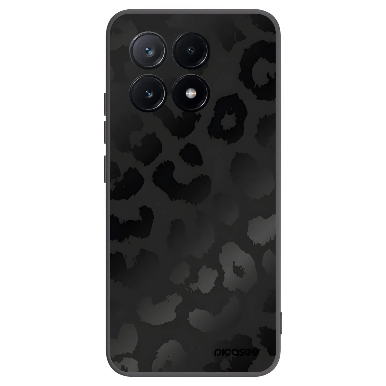 Picasee Xiaomi Poco X6 Pro Hülle - Schwarzes Silikon - Midnight Leopard